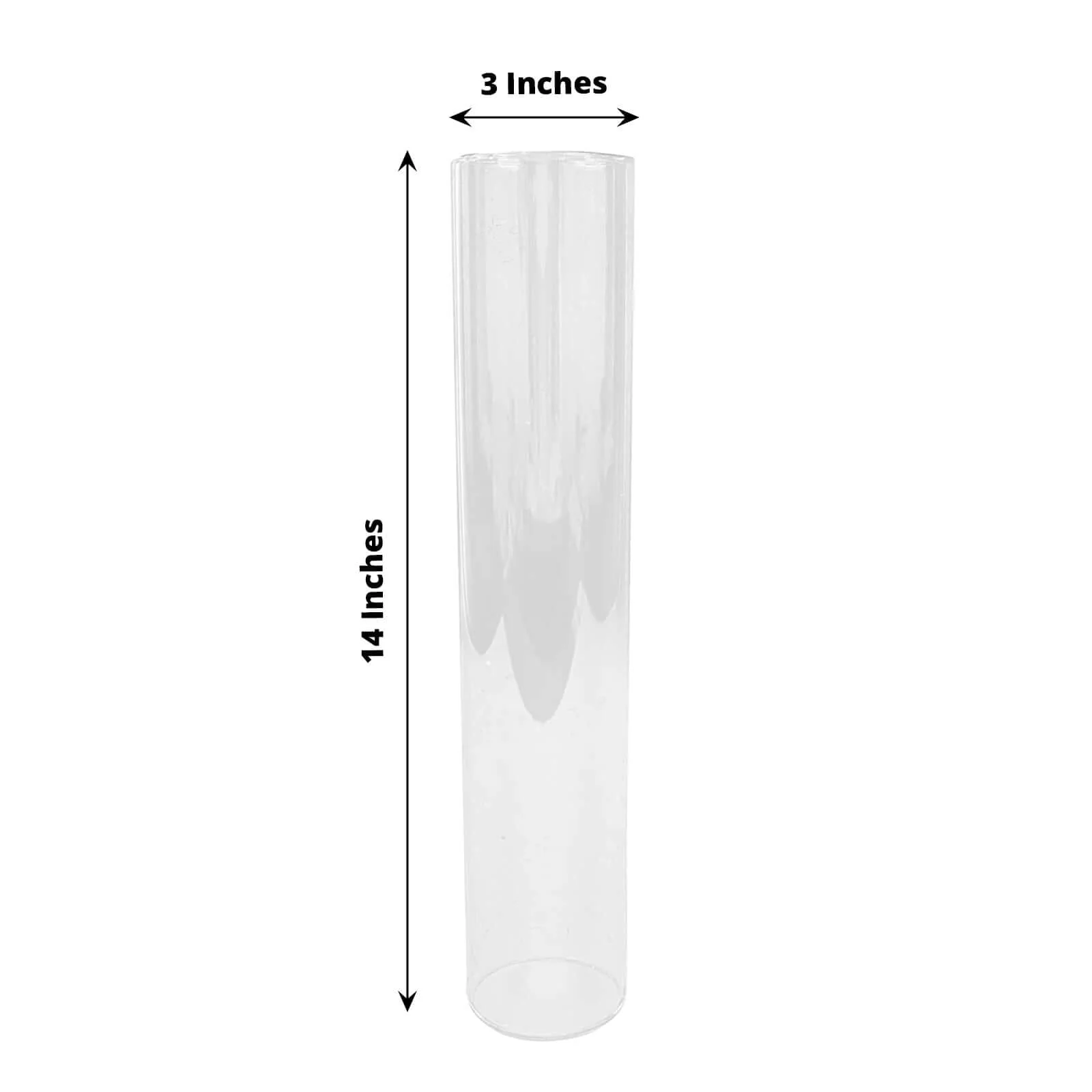 2-Pack Glass Candelabra Shades Open End Hurricane Design 14" Clear - Stylish Table Centerpiece for Weddings & Gatherings - Image 3