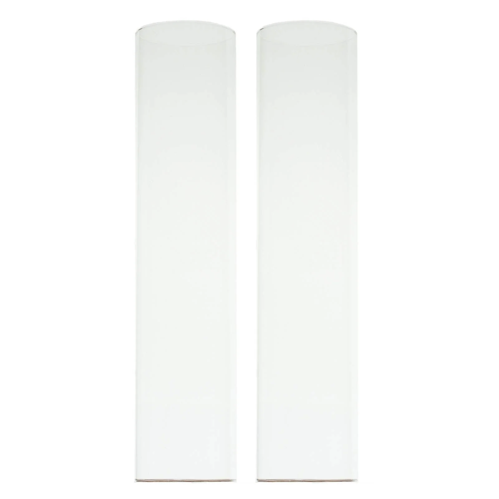 2-Pack Glass Candelabra Shades Open End Hurricane Design 18" Clear - Stylish Table Centerpiece for Weddings & Gatherings - Image 6