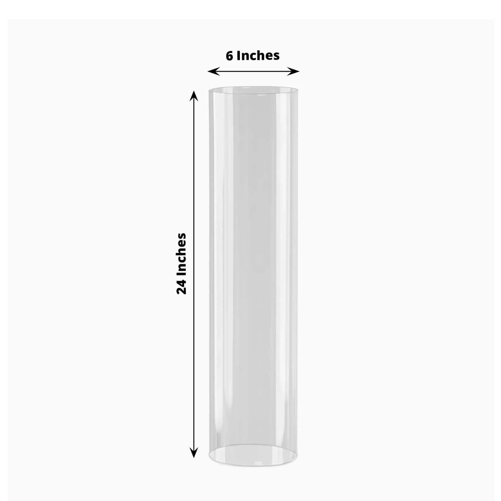 2-Pack Glass Candelabra Shades Open End Hurricane Design 24" Clear - Stylish Table Centerpiece for Weddings & Gatherings - Image 3