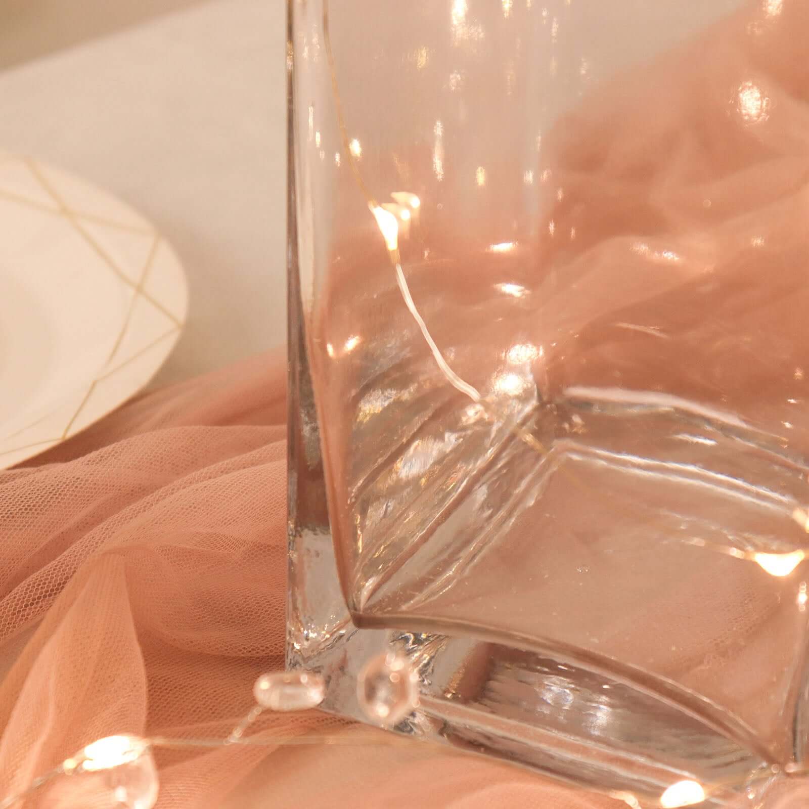 2-Pack Glass Cylinder Vases Square Design 32" Clear - Heavy Duty Flower Centerpieces for Events - Image 2