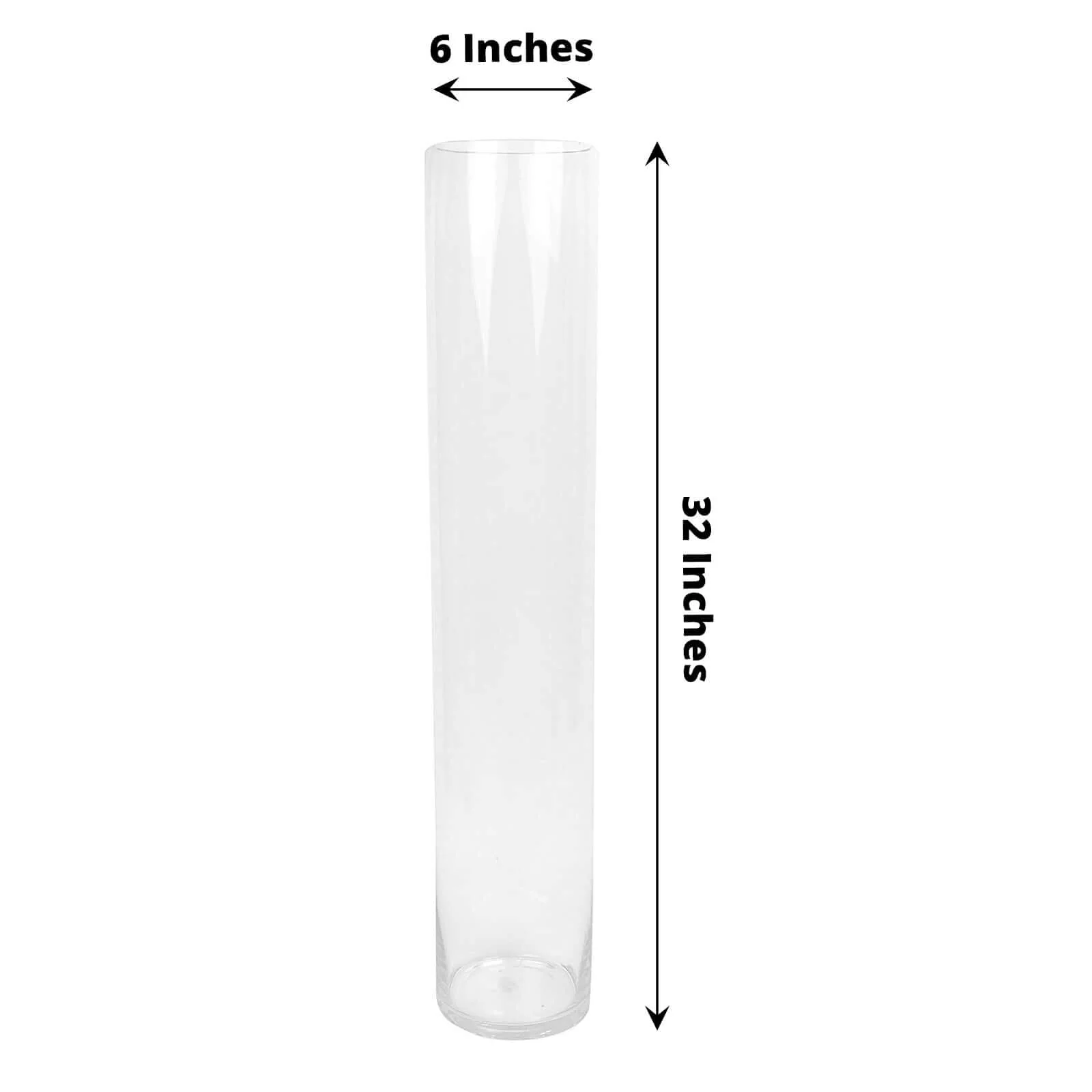 2-Pack Glass Flower Vases Heavy Duty Cylinder Design 32" Clear - Durable Centerpieces for Events - Image 3