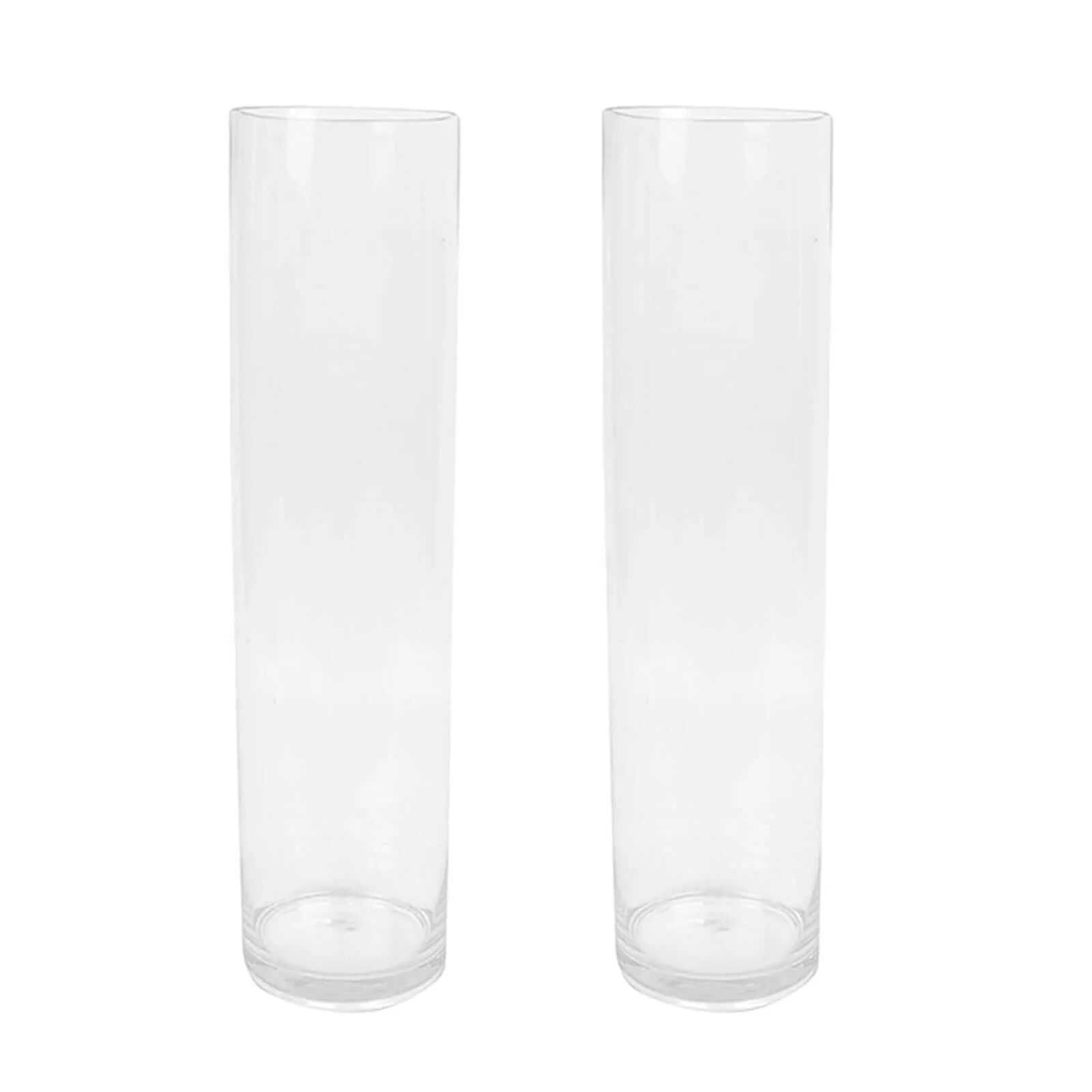 2-Pack Glass Flower Vases Heavy Duty Cylinder Design 32" Clear - Durable Centerpieces for Events - Image 6