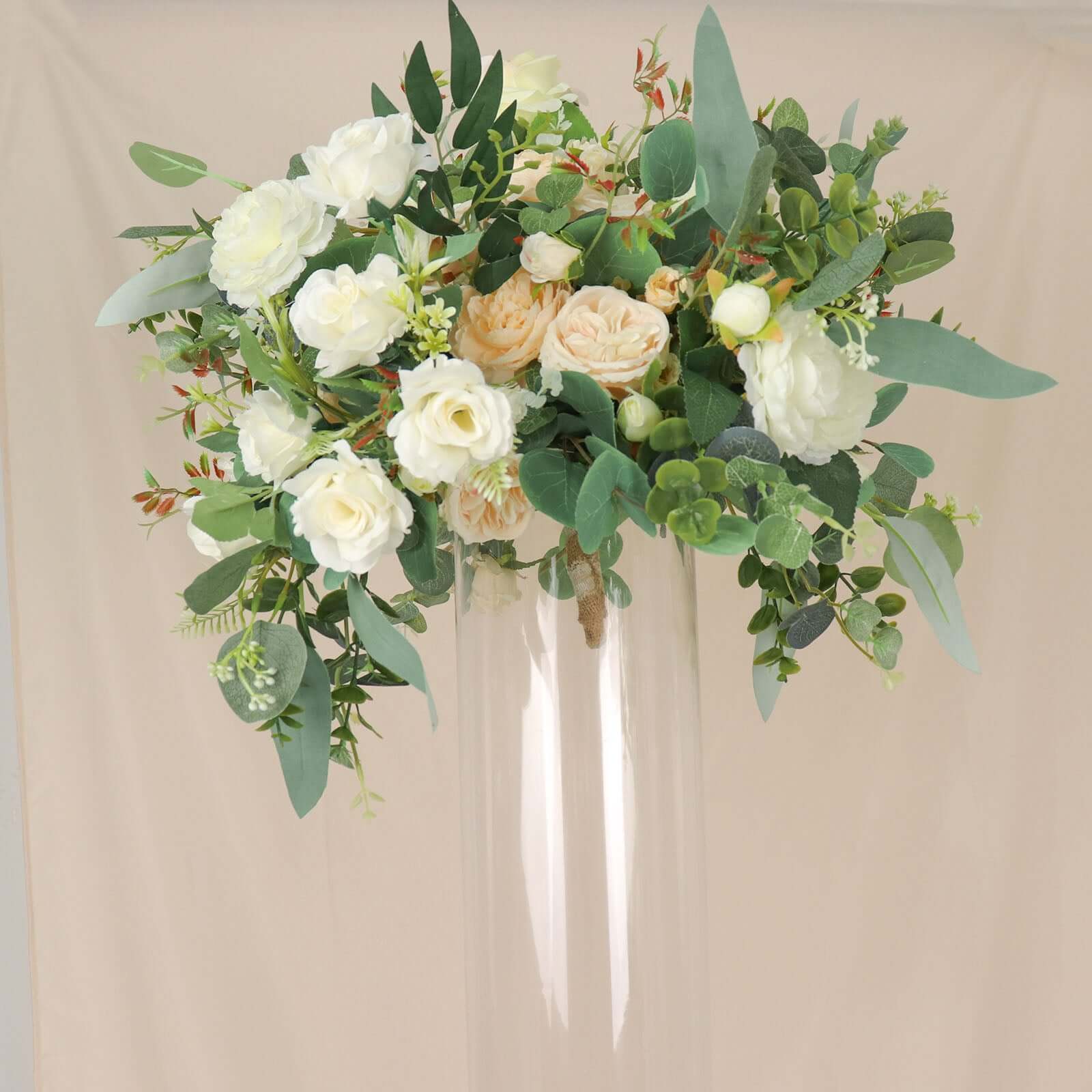 2-Pack Glass Flower Vases Heavy Duty Cylinder Design 40" Clear - Durable Centerpieces for Events - Image 11