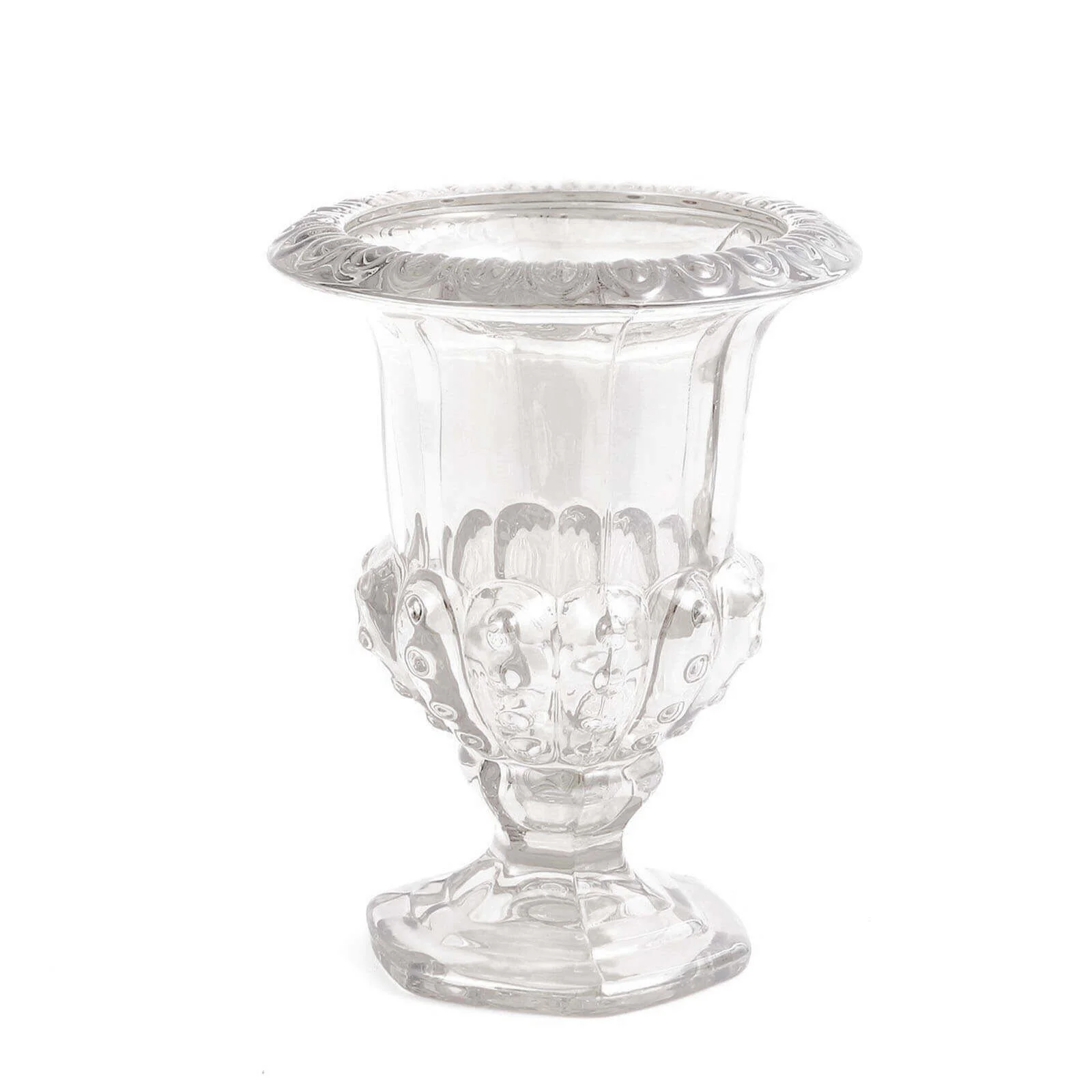 2-Pack Glass Flower Vases Mini Pedestal 8" in Classic Roman Urn Style Clear - Stylish Table Centerpieces - Image 6