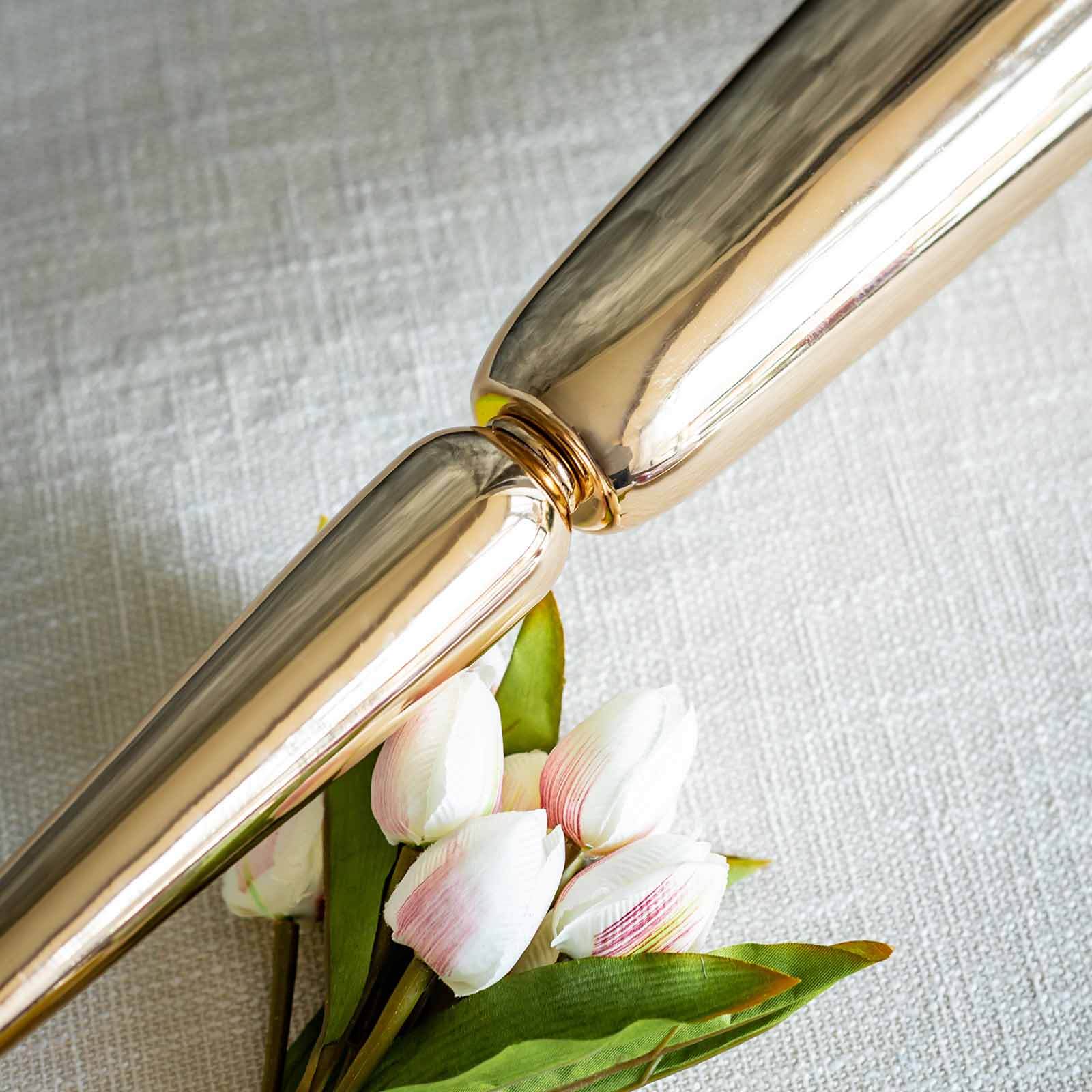2 Pack Gold Metal Trumpet Vases Set 29" - Tall Floral Vase for Flower Arrangements & Table Centerpieces - Image 6
