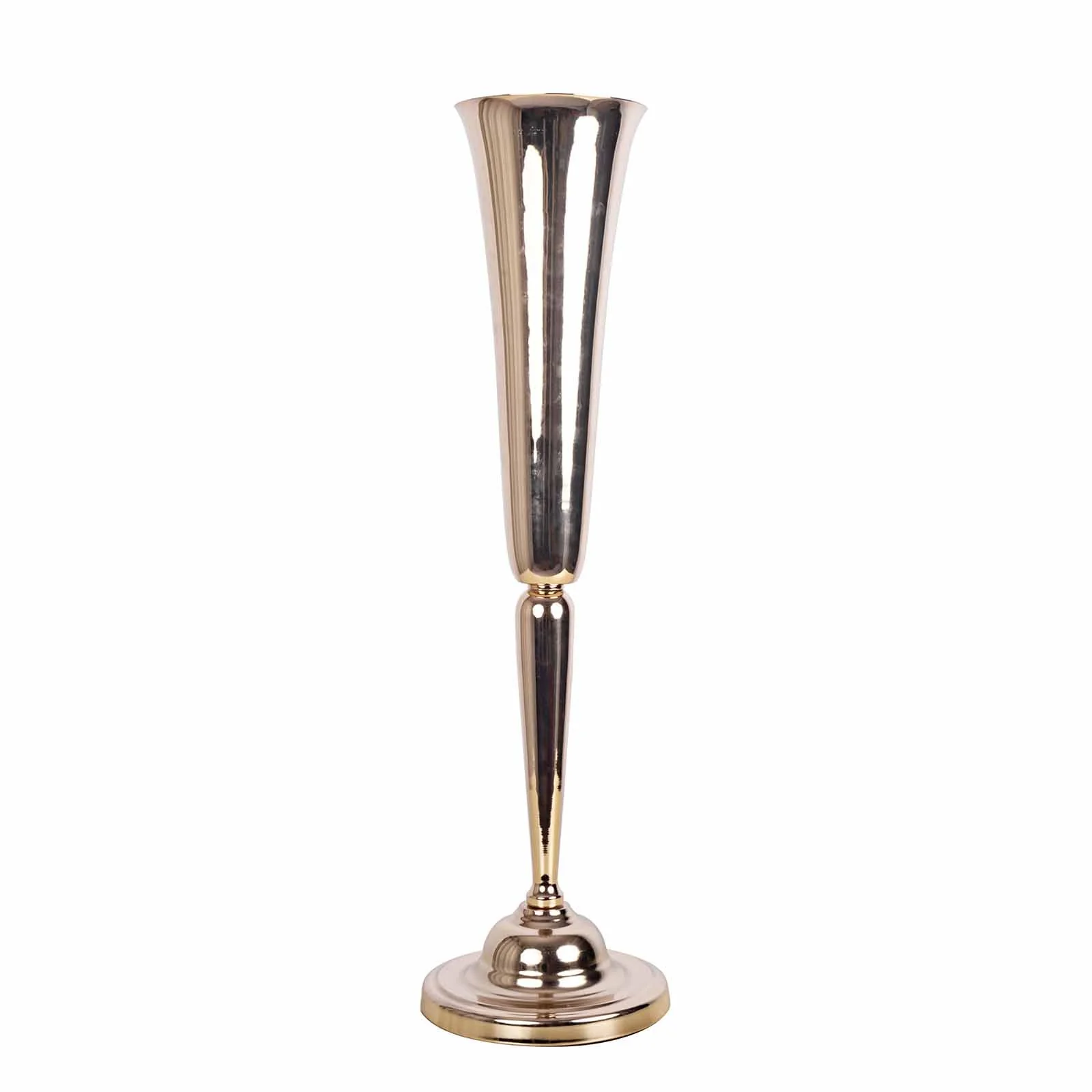 2 Pack Gold Metal Trumpet Vases Set 29" - Tall Floral Vase for Flower Arrangements & Table Centerpieces - Image 8