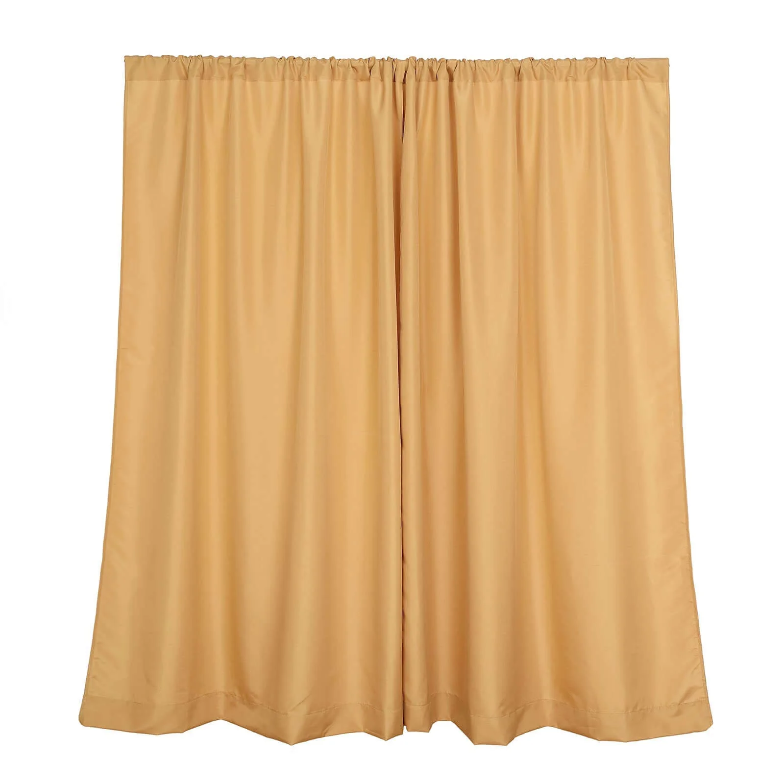 2 Pack 5ftx8ft Gold Polyester Backdrop Drape Curtains With Rod Pockets, Event Divider Panels 130GSM - Image 6