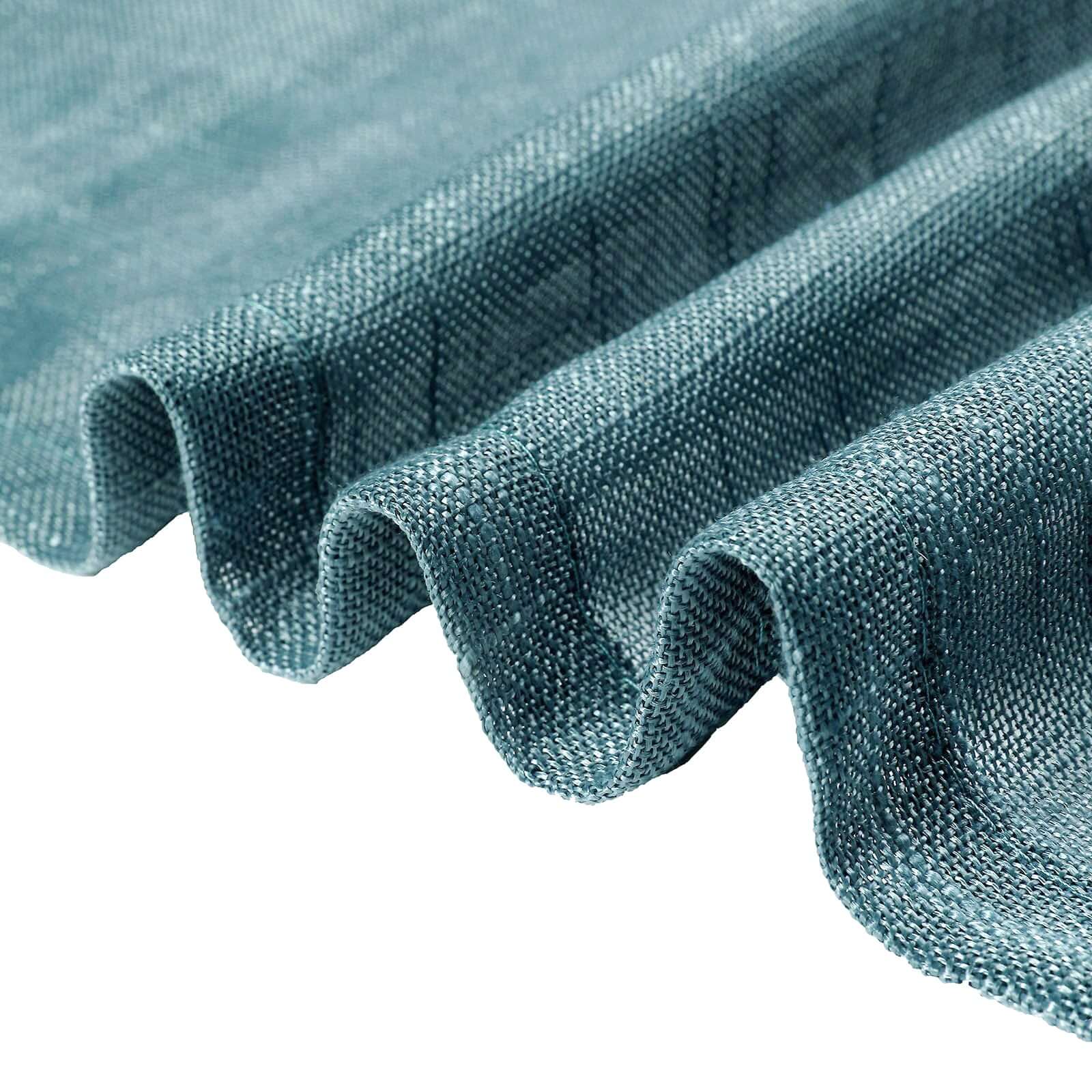 2 Pack Handmade Light Blue Faux Linen Curtains Curtain Panels With Chrome Grommets 52"x84" - Image 14