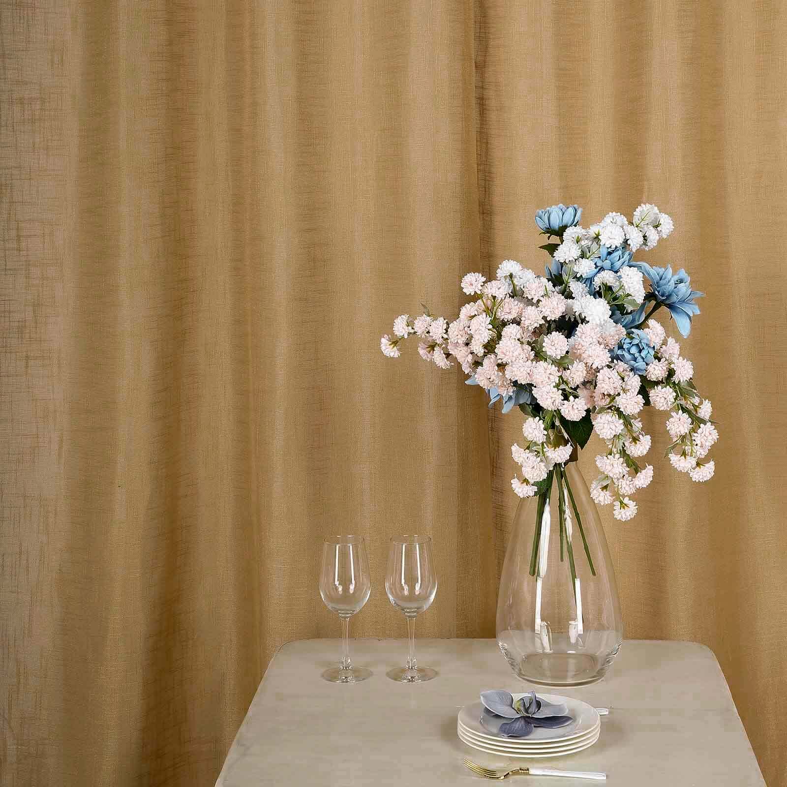2 Pack Handmade Natural Faux Linen Curtains Curtain Panels With Chrome Grommets 52"x64" - Image 12