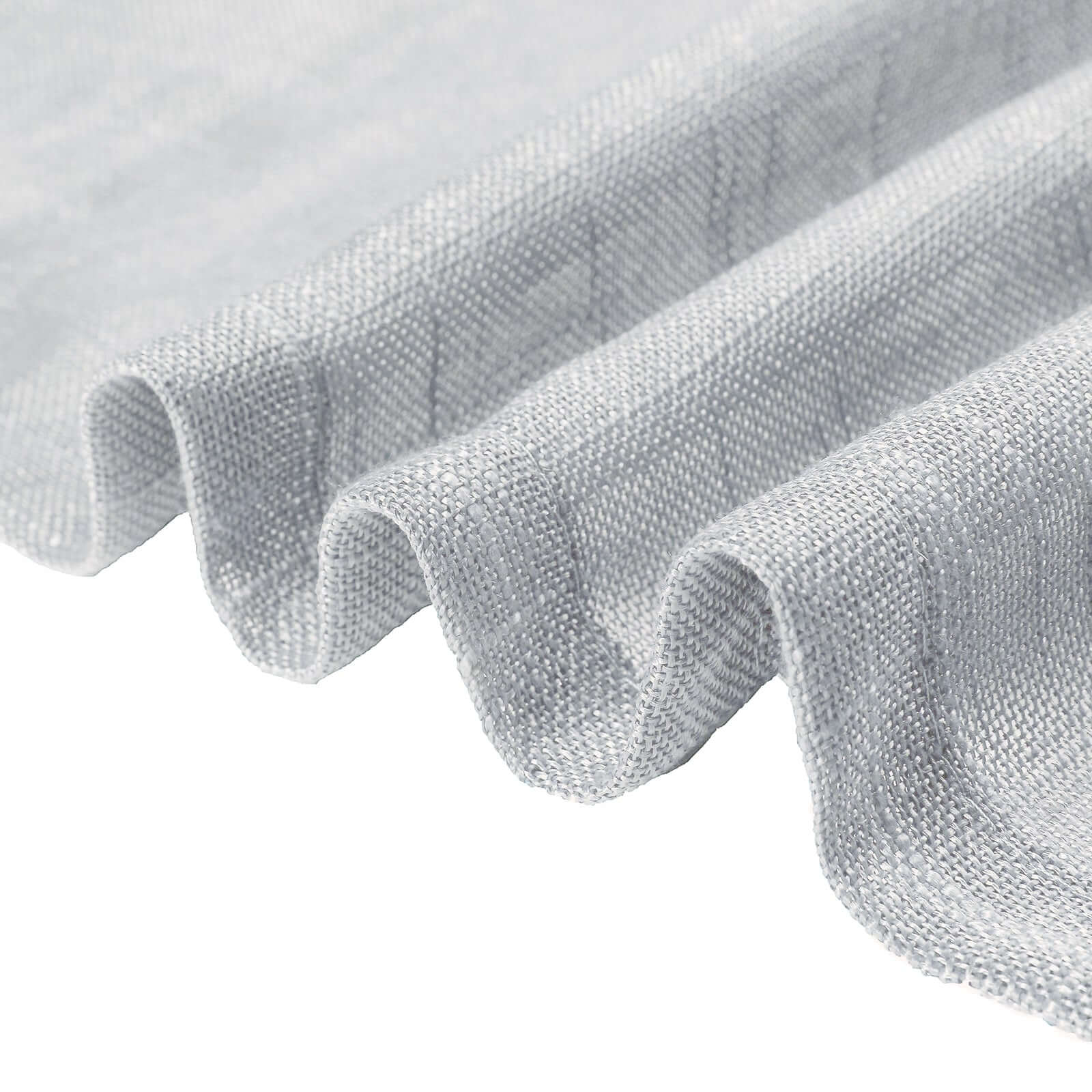2 Pack Handmade Silver Faux Linen Curtains Curtain Panels With Chrome Grommets 52"x84" - Image 7
