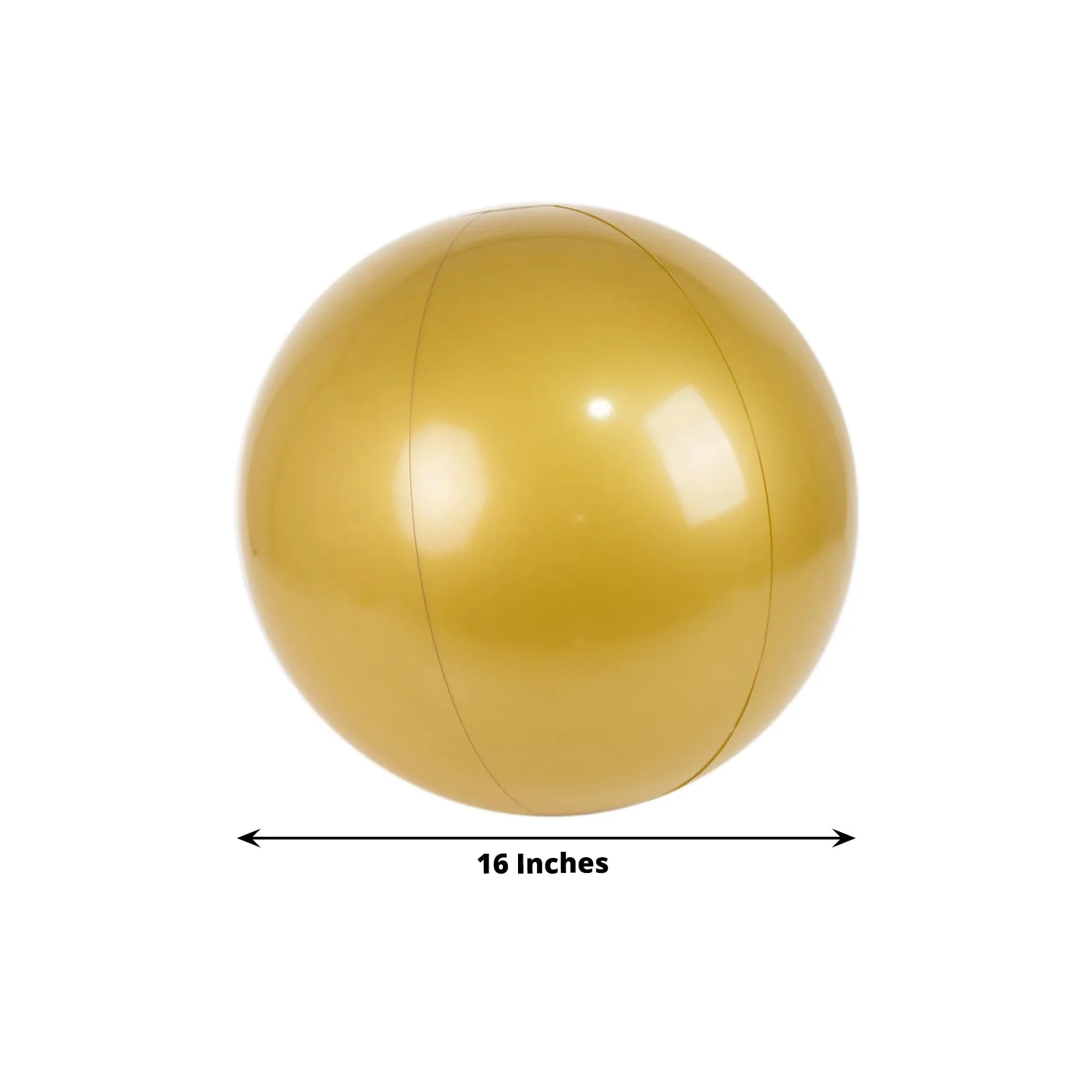 2 Pack Inflatable Gold Decorative Balls - 16" Round Vinyl Pool and Party Balls, Lightweight & Fun - Image 2