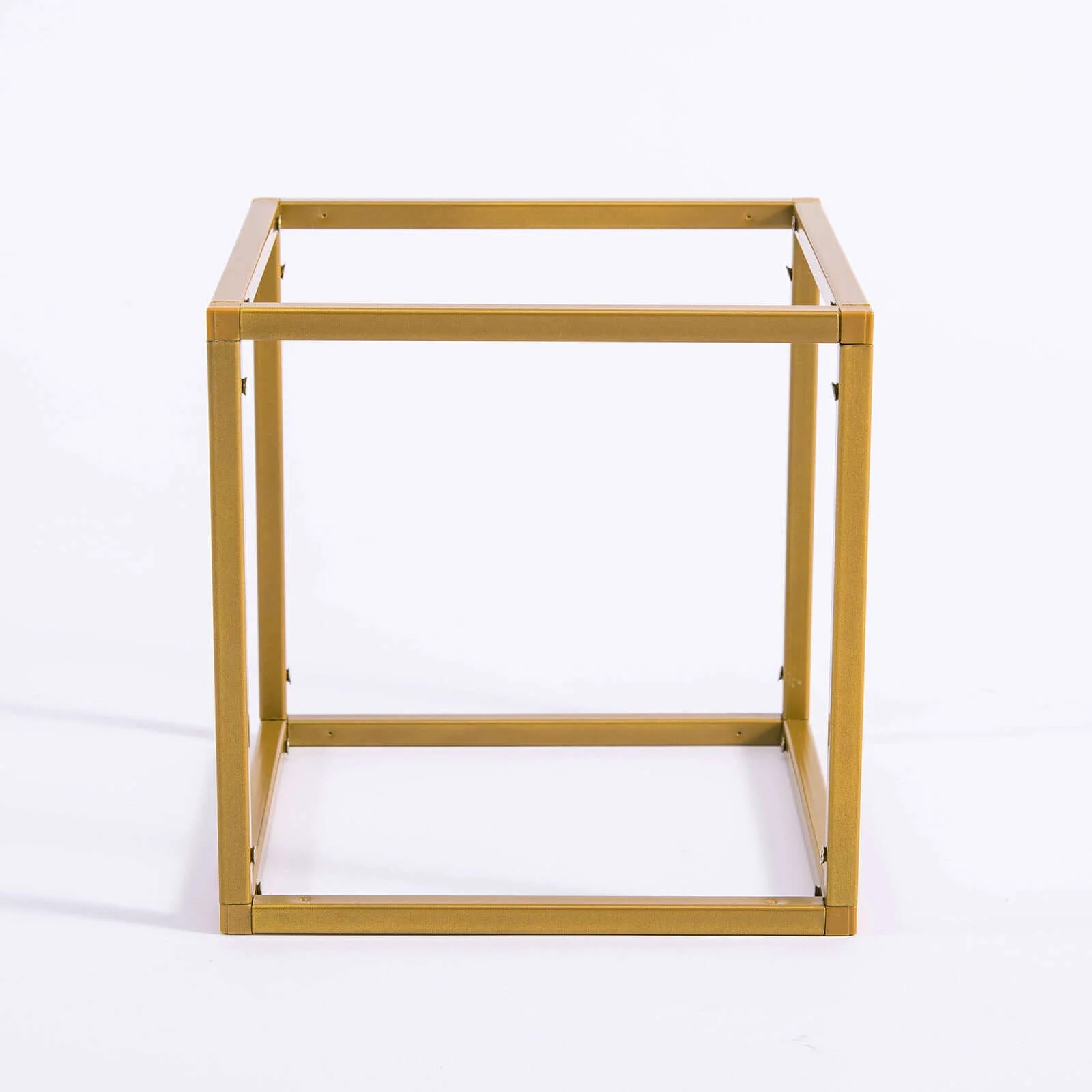 2-Pack Metal Flower Stands 8" Gold Square Frame Geometric Wedding Centerpieces - Compact Design - Image 8