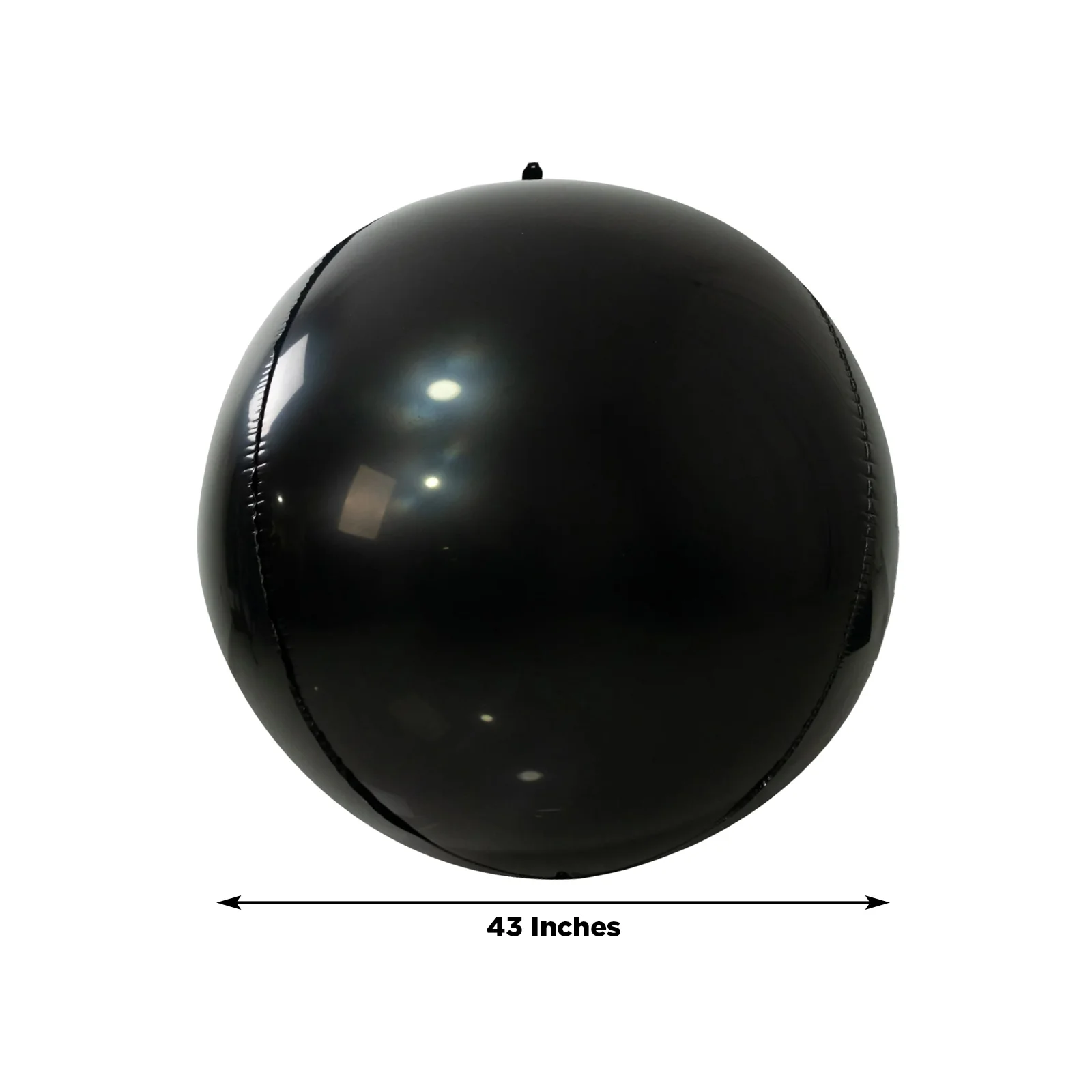 2-Pack Orbz Mylar Foil Balloons, 43" Metallic Black Large Round Sphere Helium or Air-Filled Party Decorations - Image 3
