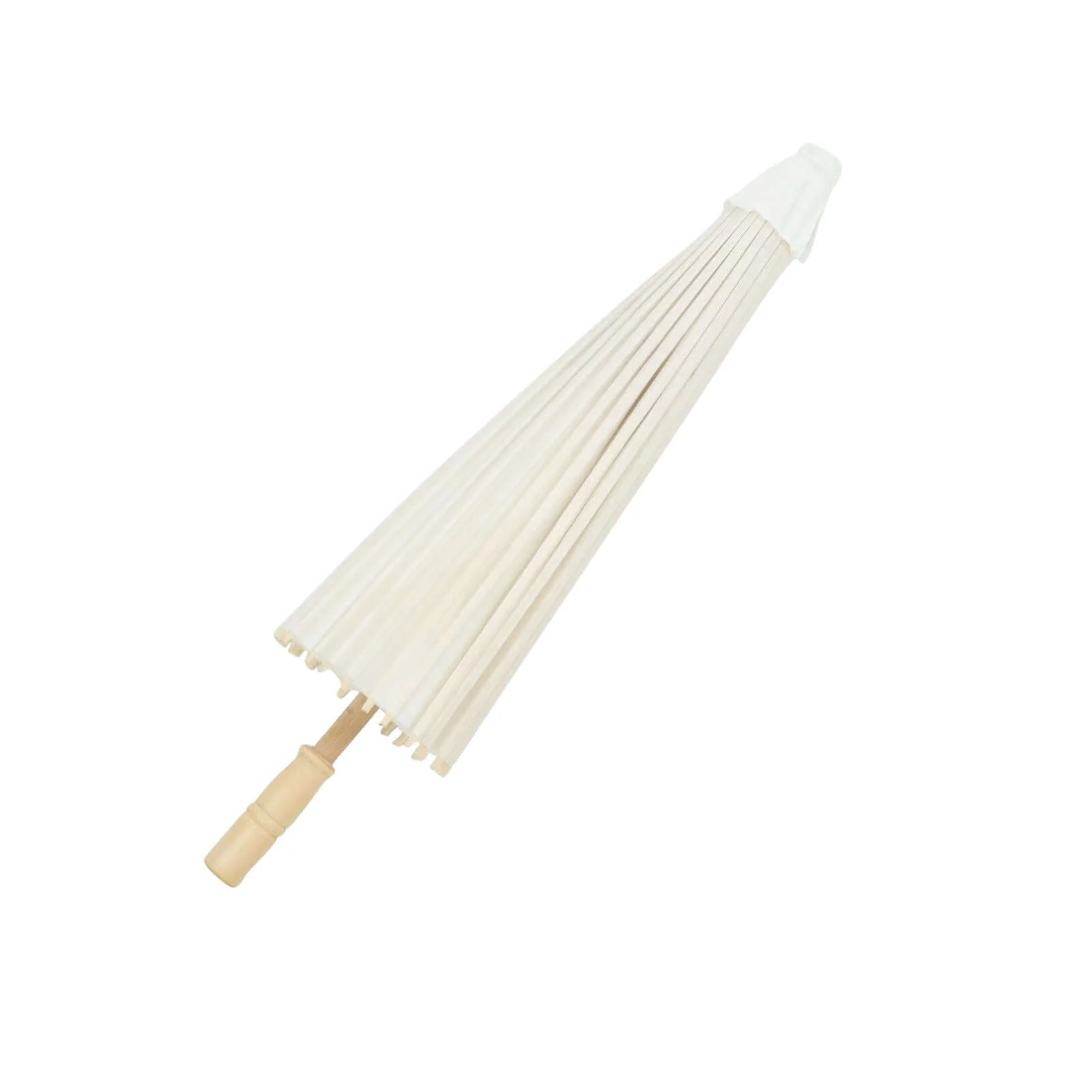 2-Pack Parasol Umbrellas Paper and Bamboo 32" White - Wedding Party Favors and Centerpieces - Image 7