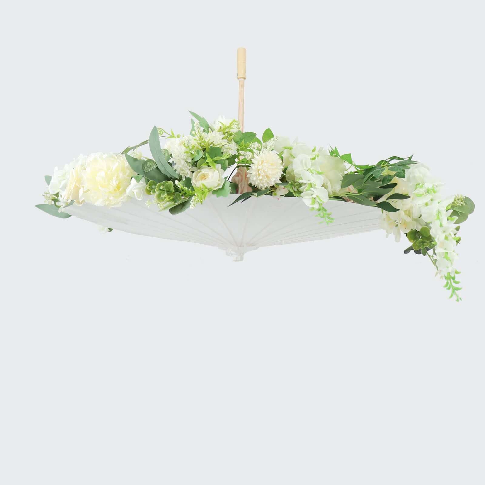 2-Pack Parasol Umbrellas Paper and Bamboo 32" White - Wedding Party Favors and Centerpieces - Image 8