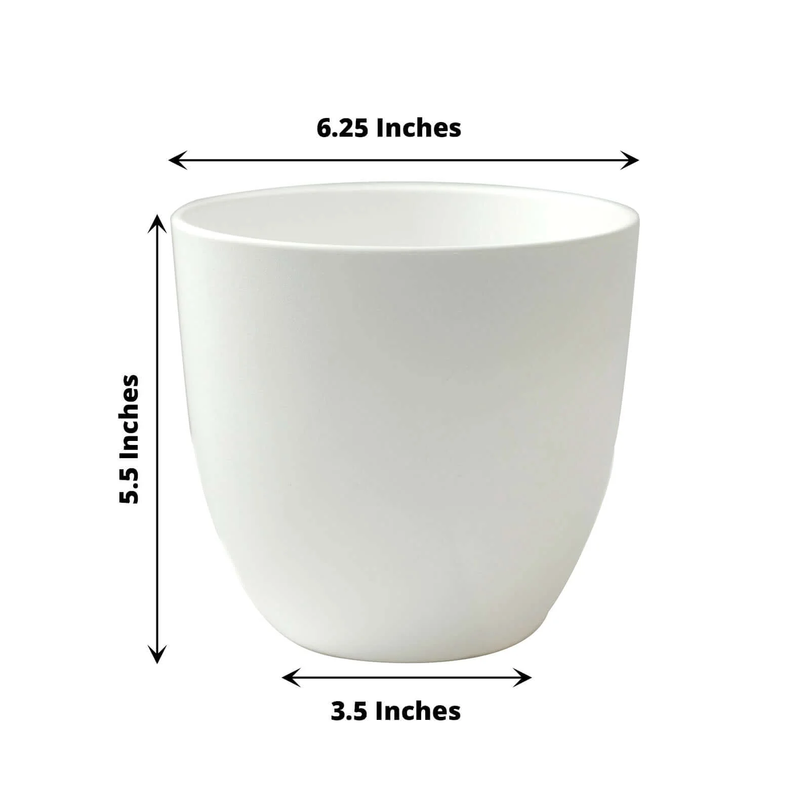 2-Pack Plastic Planter Pots 5.5" White Design - Indoor Plant Pots for Hanging Macrame Holder - Image 3