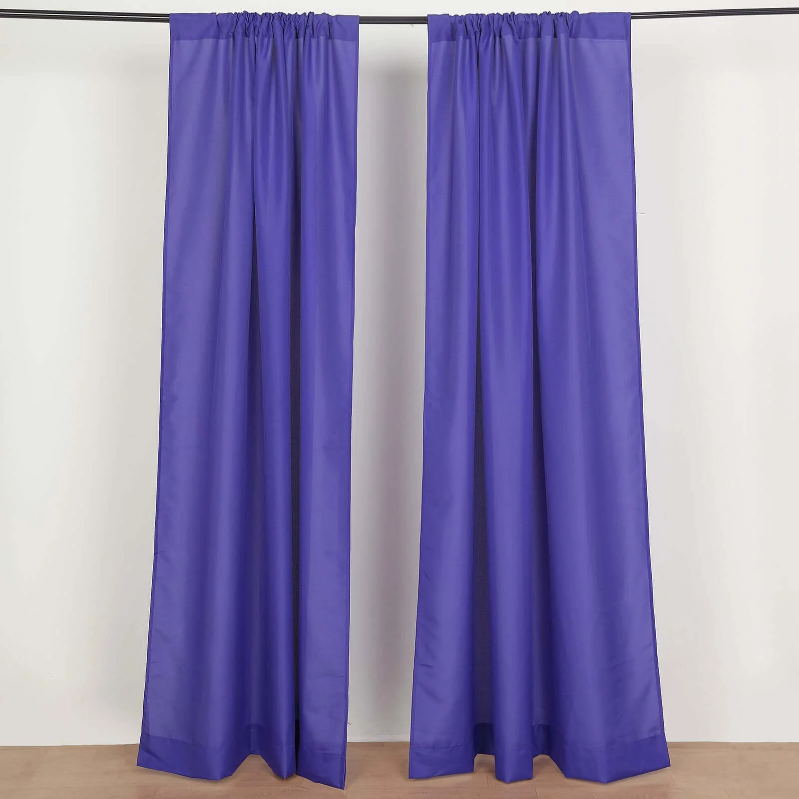 2 Pack 5ftx8ft Purple Polyester Backdrop Drape Curtains With Rod Pockets, Event Divider Panels 130GSM - Image 8