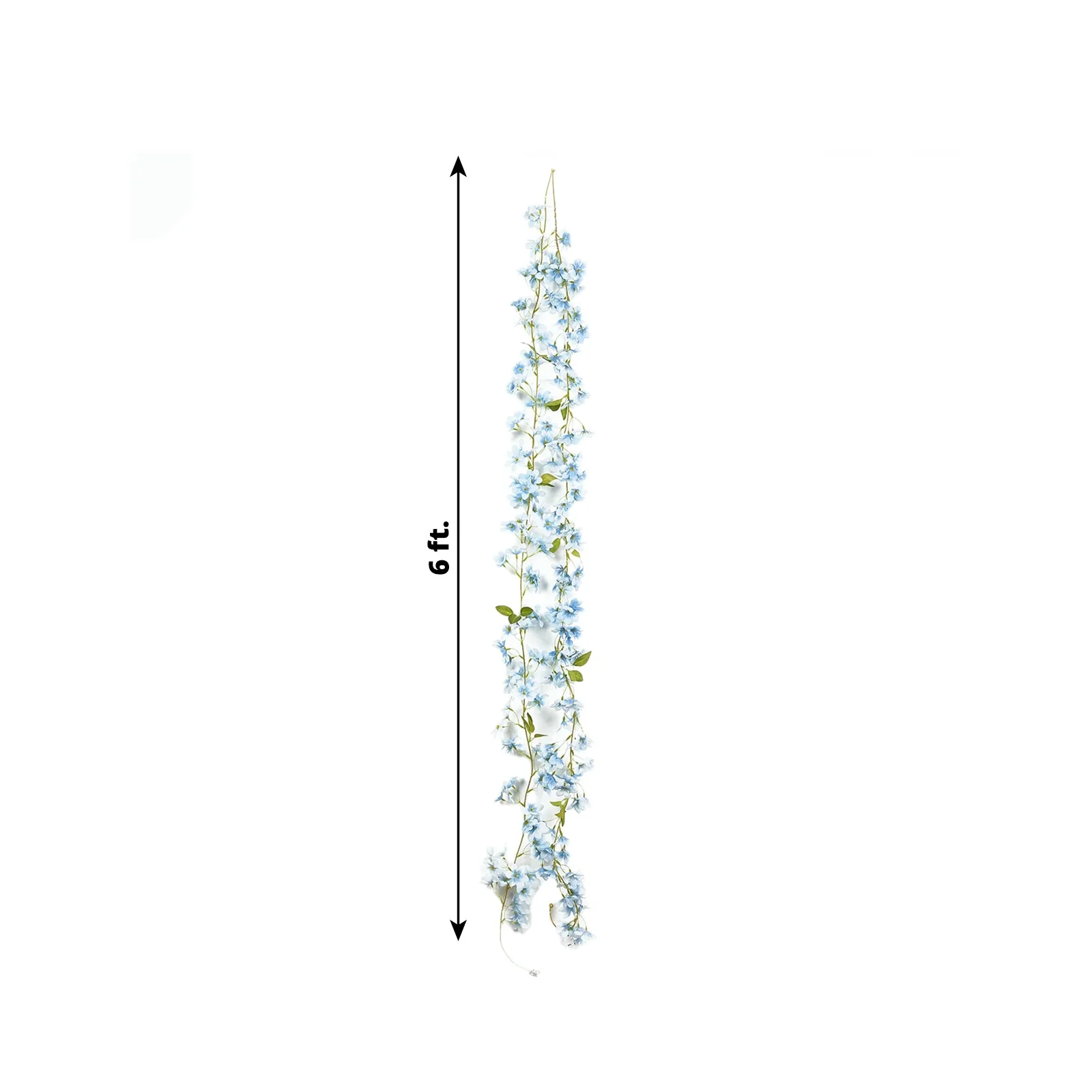 2-Pack Silk Flower Garland Vine Lights 6ft Jasmine Design Blue Warm White - Battery Operated Decorative Fairy Lights - Image 3
