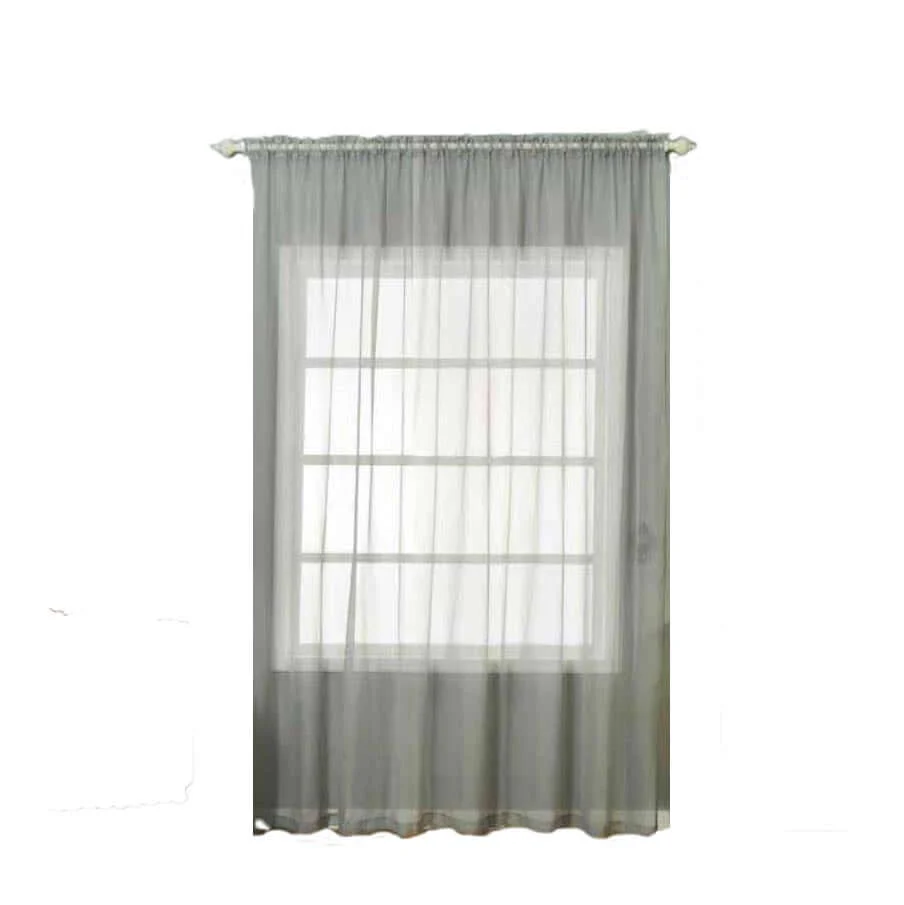 2 Pack Silver Sheer Organza Curtains With Rod Pocket Window Treatment Panels 52"x108" - Image 7