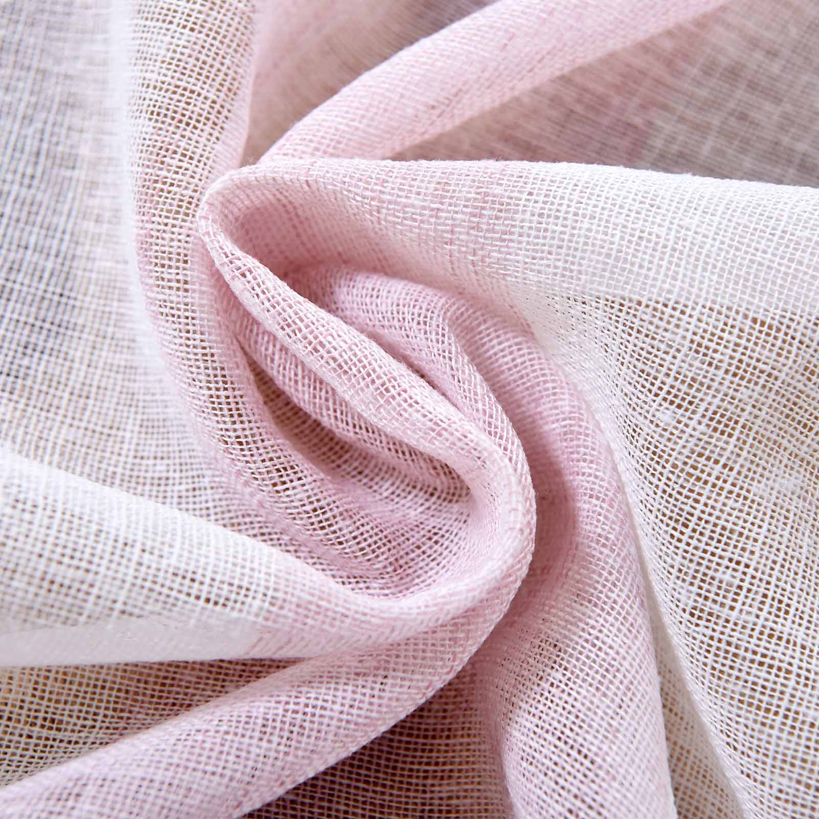 2 Pack White Blush Cabana Print Faux Linen Curtain Panels With Chrome Grommet 52"x108" - Image 6