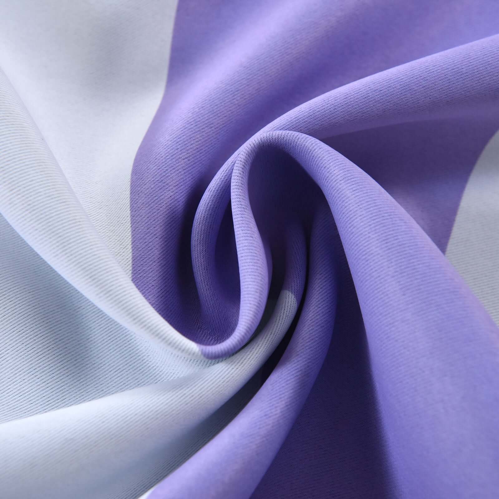 2 Pack White/Lavender Lilac Cabana Stripe Thermal Blackout Curtains With Chrome Grommet Window Treatment Panels 52"x96" - Image 5