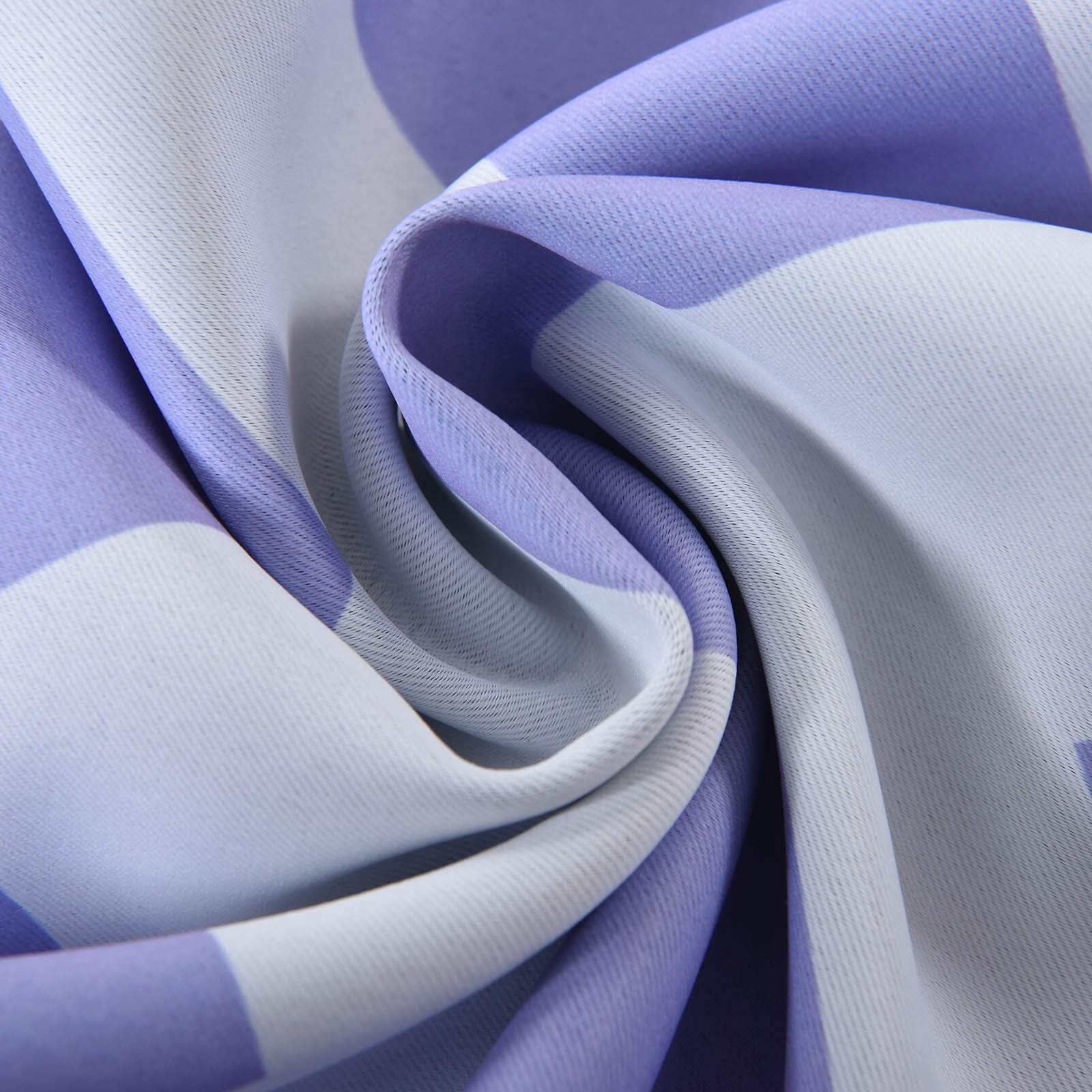 2 Pack White/Lavender Lilac Chevron Print Thermal Room Darkening Blackout Window Curtain Panels With Chrome Grommet 52"x96" - Image 8