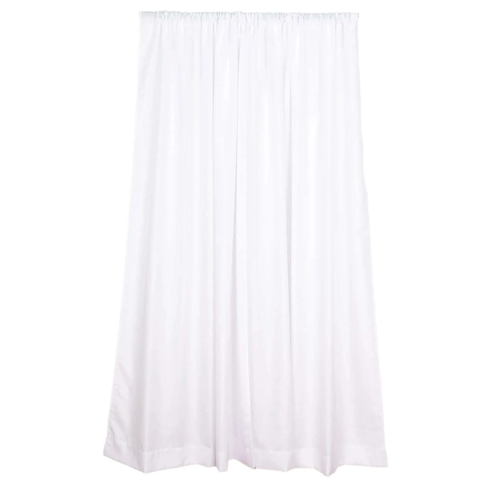 2 Pack 5ftx8ft White Polyester Backdrop Drape Curtains With Rod Pockets, Event Divider Panels 130GSM - Image 6