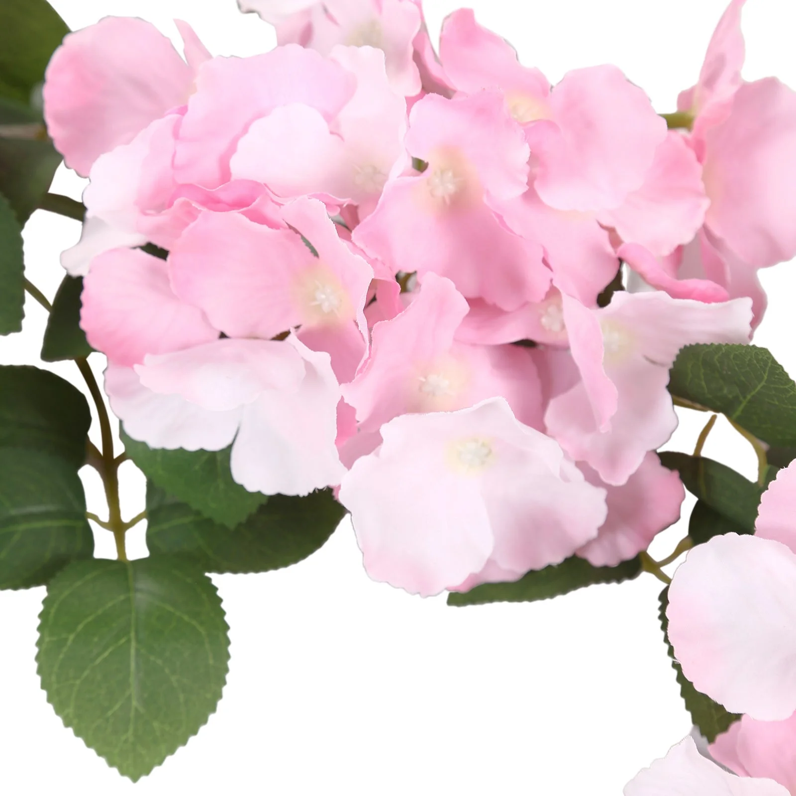 2-Pack Artificial Hydrangea Garland – 5.5ft Pink Silk Flower Vine with Greenery - Image 7