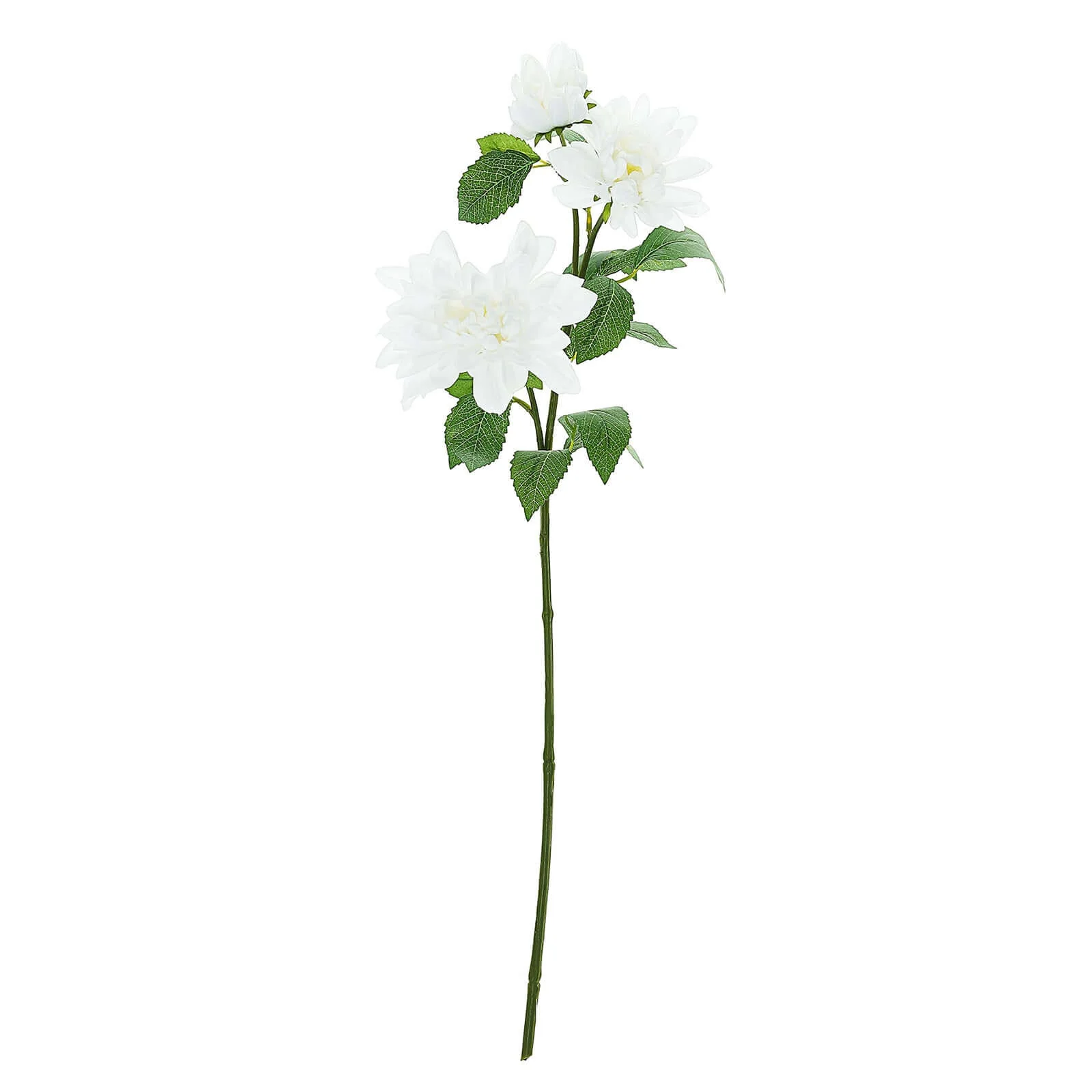 White Artificial Dahlia Silk Flower Stems, Faux Floral Spray 30" Tall - Image 7