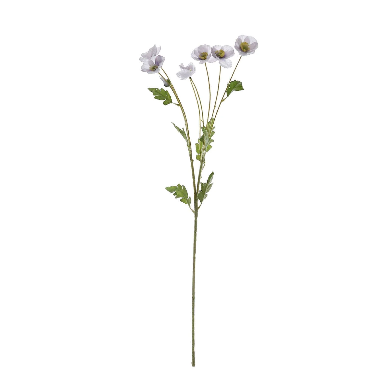 2 Stems Lavender Lilac Artificial Poppy Silk Flowers, Faux Poppies Bouquet Centerpiece Decor 33" - Image 6