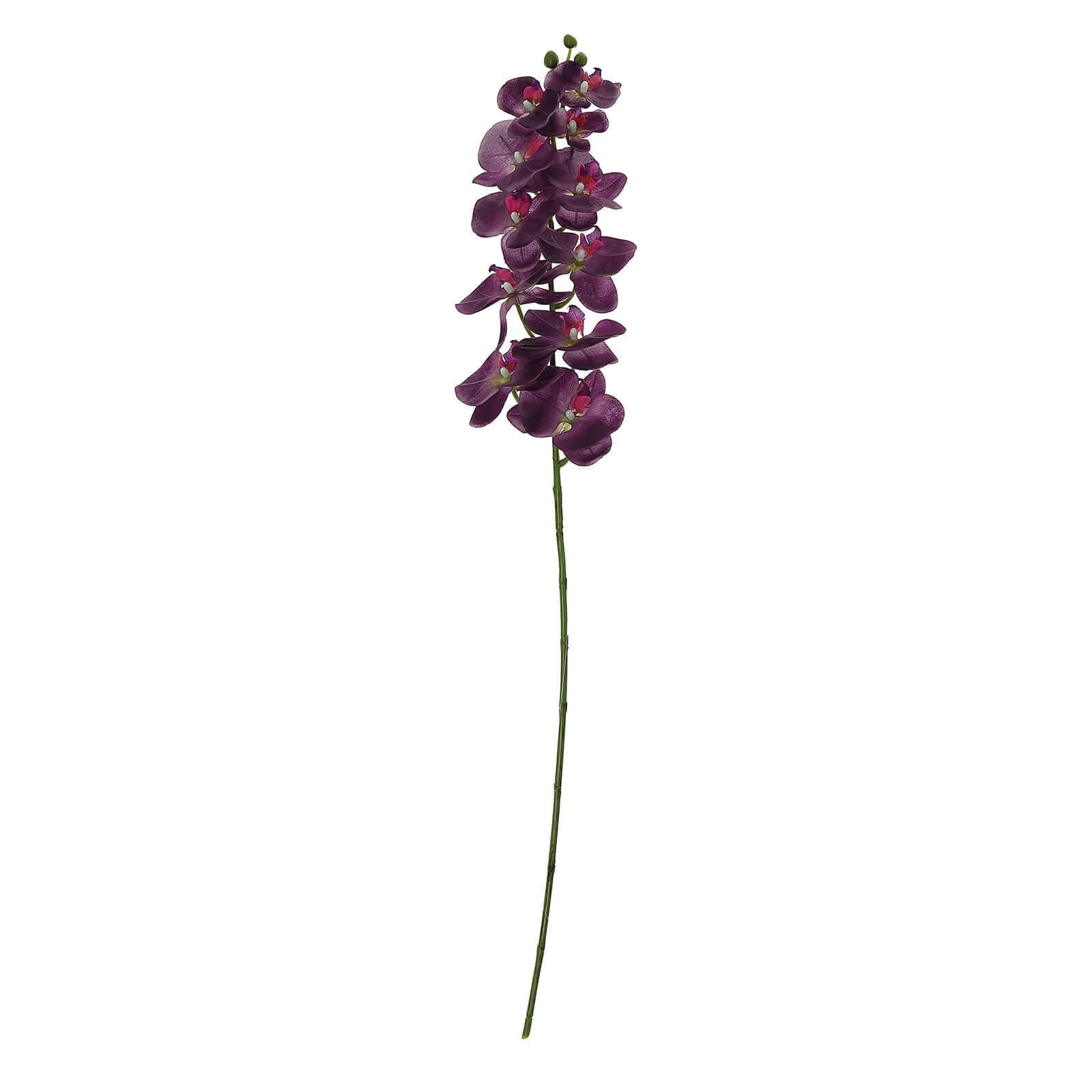 2 Stems Eggplant Artificial Silk Orchid Flower Bouquets 40" Tall - Image 8