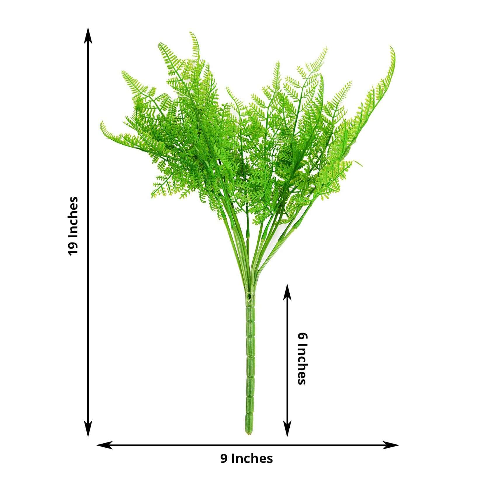2 Stems Green Artificial Asparagus Fern Leaf Plant Indoor Faux Spray - Image 3