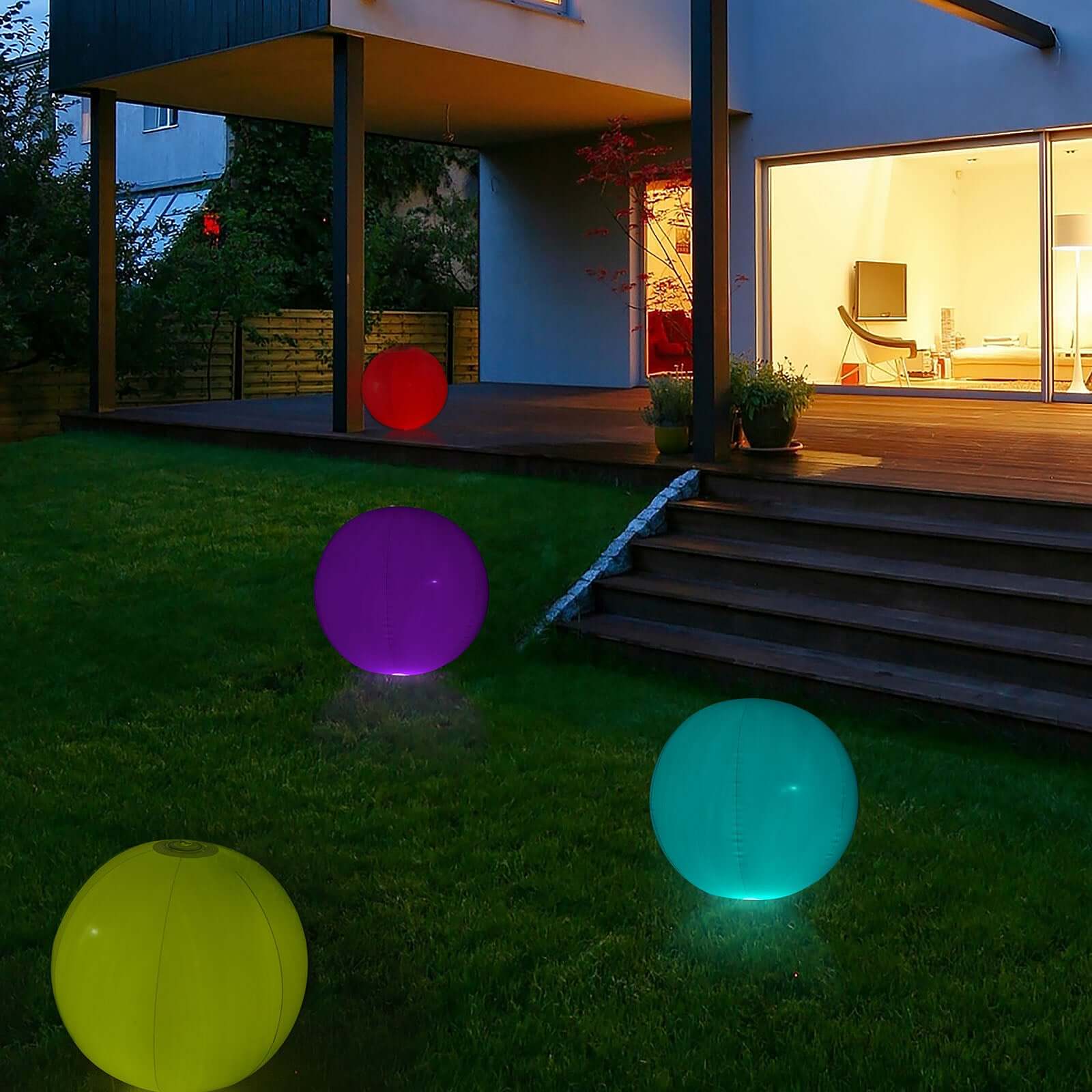 Inflatable Outdoor Garden Light Up Ball, Floating Pool Glow Ball With Remote - 13 RGB Colors and 3 Color Modes 20" - Image 8