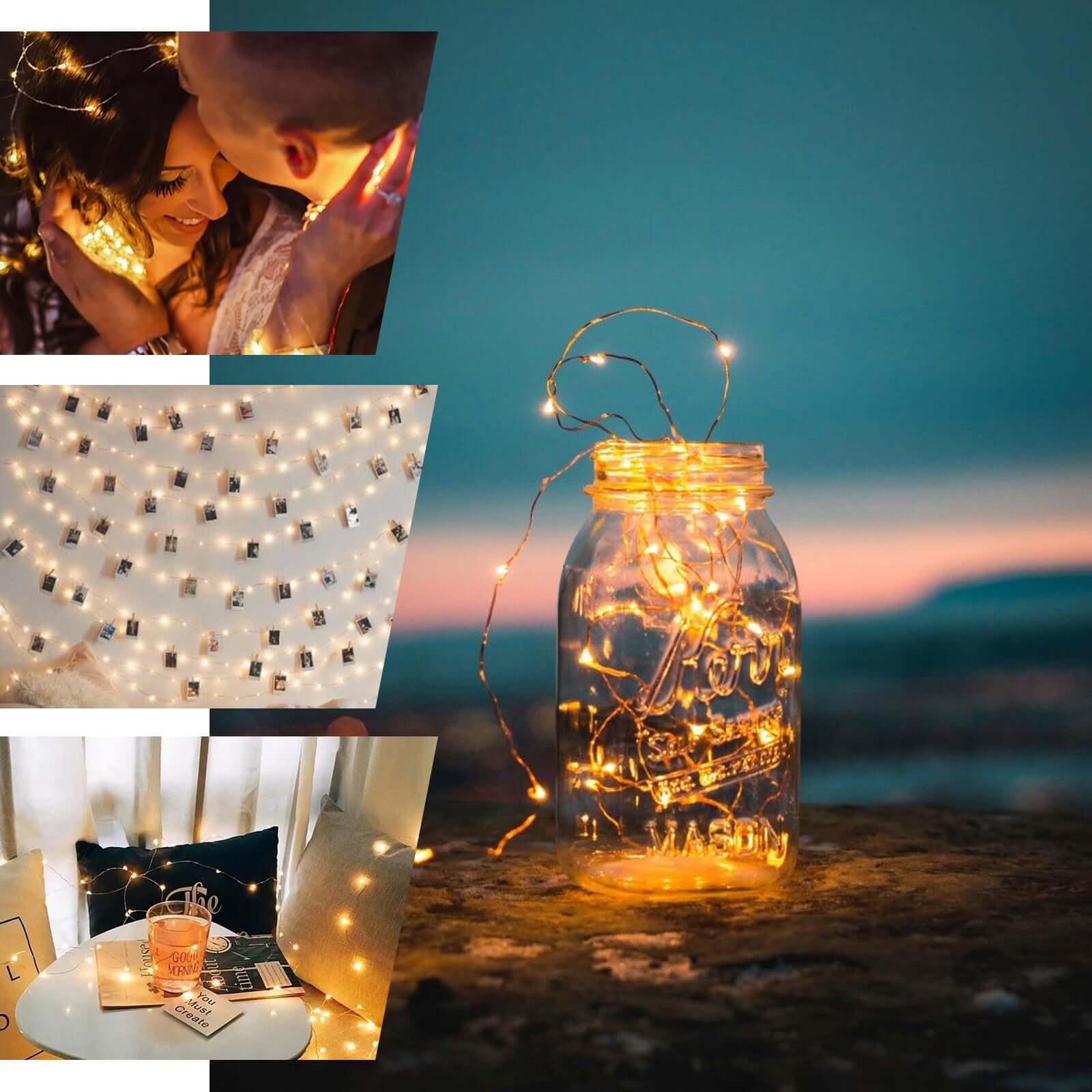 20 LED Starry Bright String Lights 90" Micro Fairy Lights Multicolor - Battery Operated - Image 5
