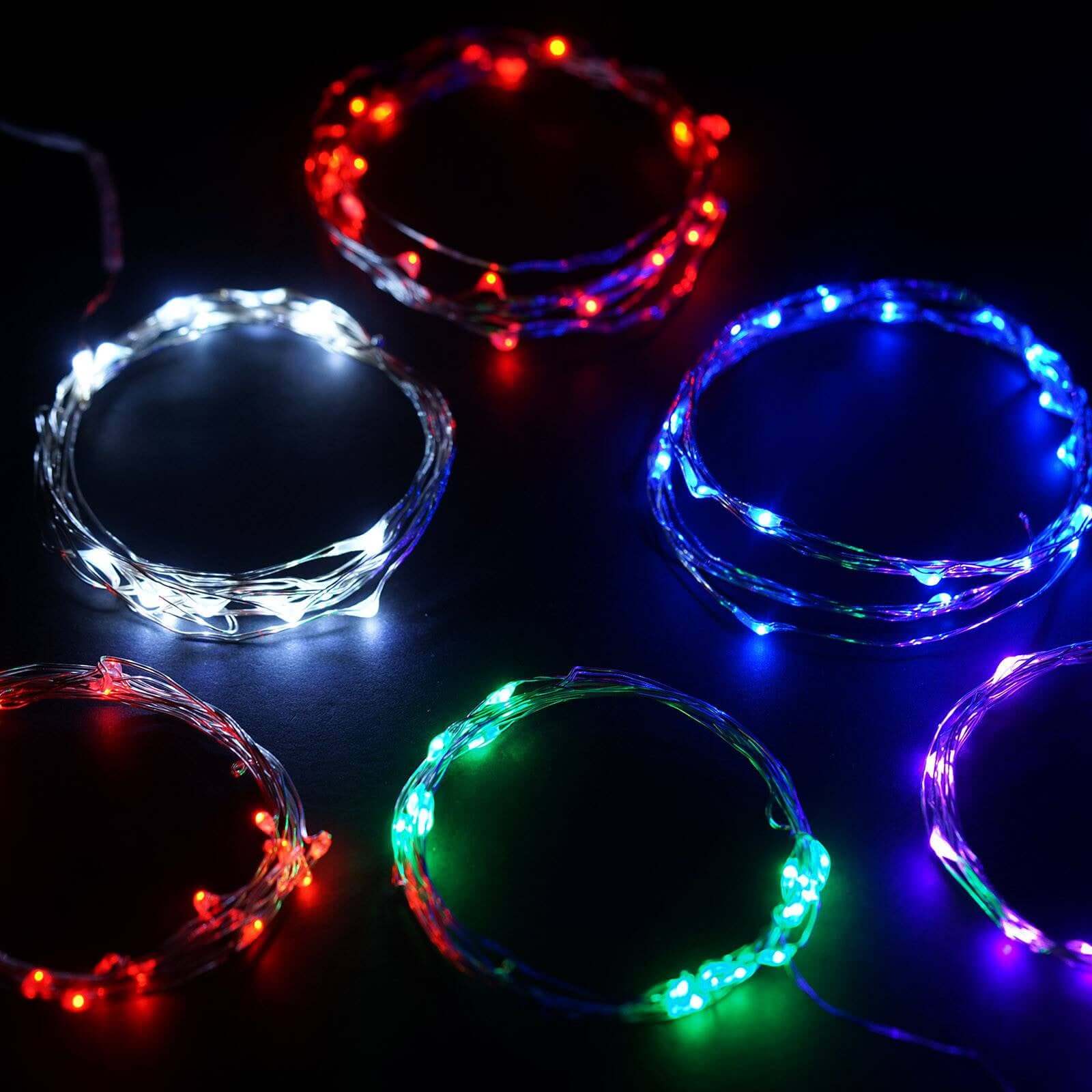 20 LED Starry Bright String Lights 90" Micro Fairy Lights Purple - Battery Operated - Image 8
