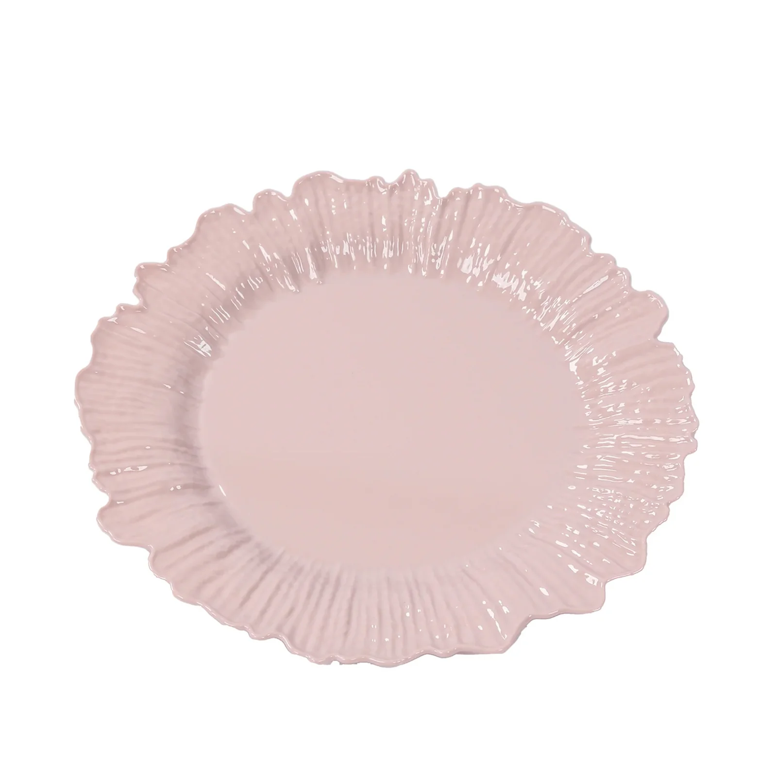 20-Pack Blush Reef Design Plastic Plates – 7" Dessert & Appetizer Party Plates – Elegant Disposable Tableware - Image 5