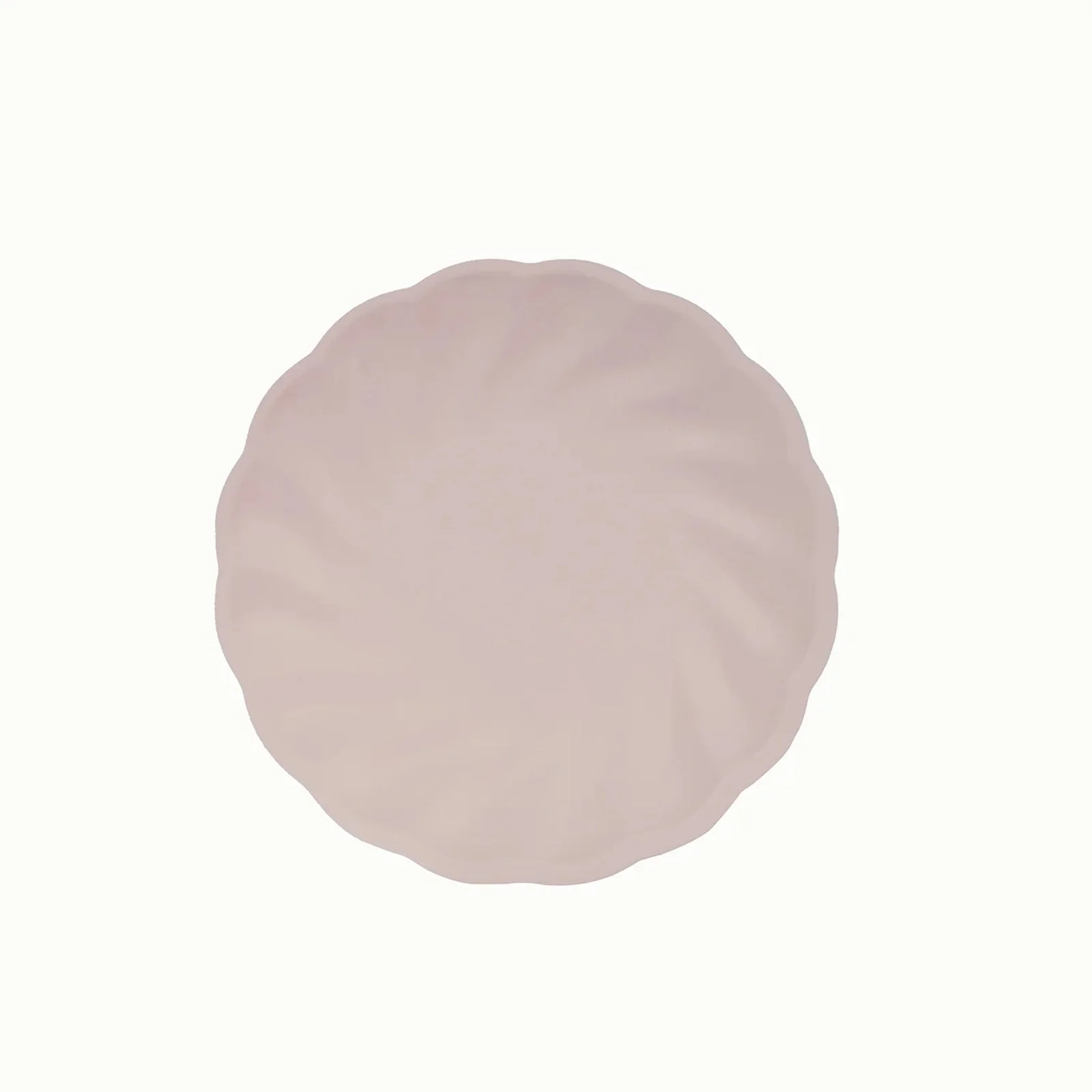 20 Pack Compostable Dessert Plates – 7" Blush Swirl Scalloped Pastel Color Salad Plates, Biodegradable Bamboo Tableware - Image 8