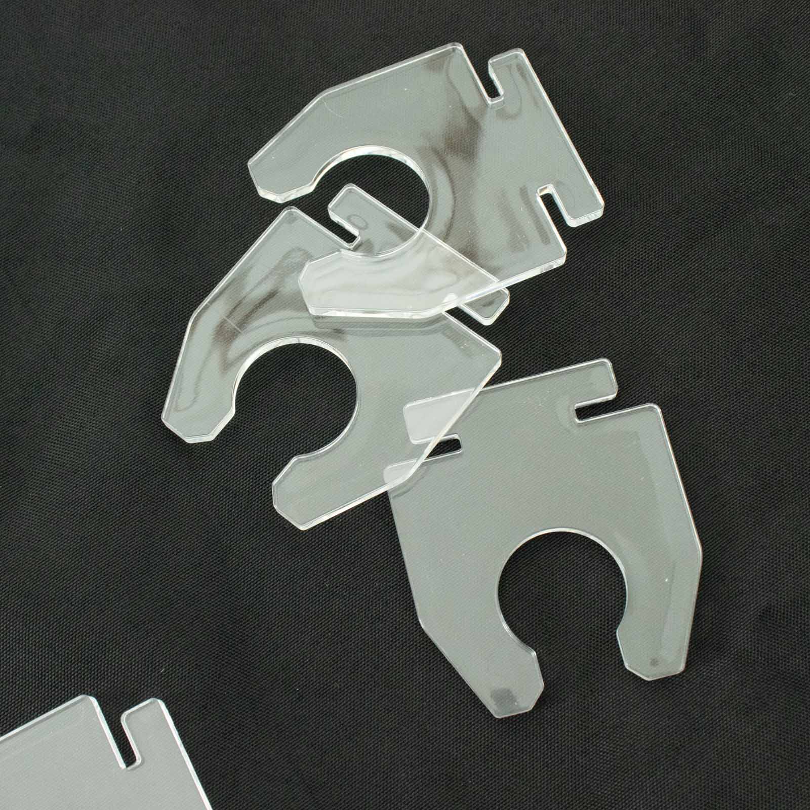 20-Pack Glass Holder Hooks 3" Clear Acrylic for Double Sided Champagne - Image 2
