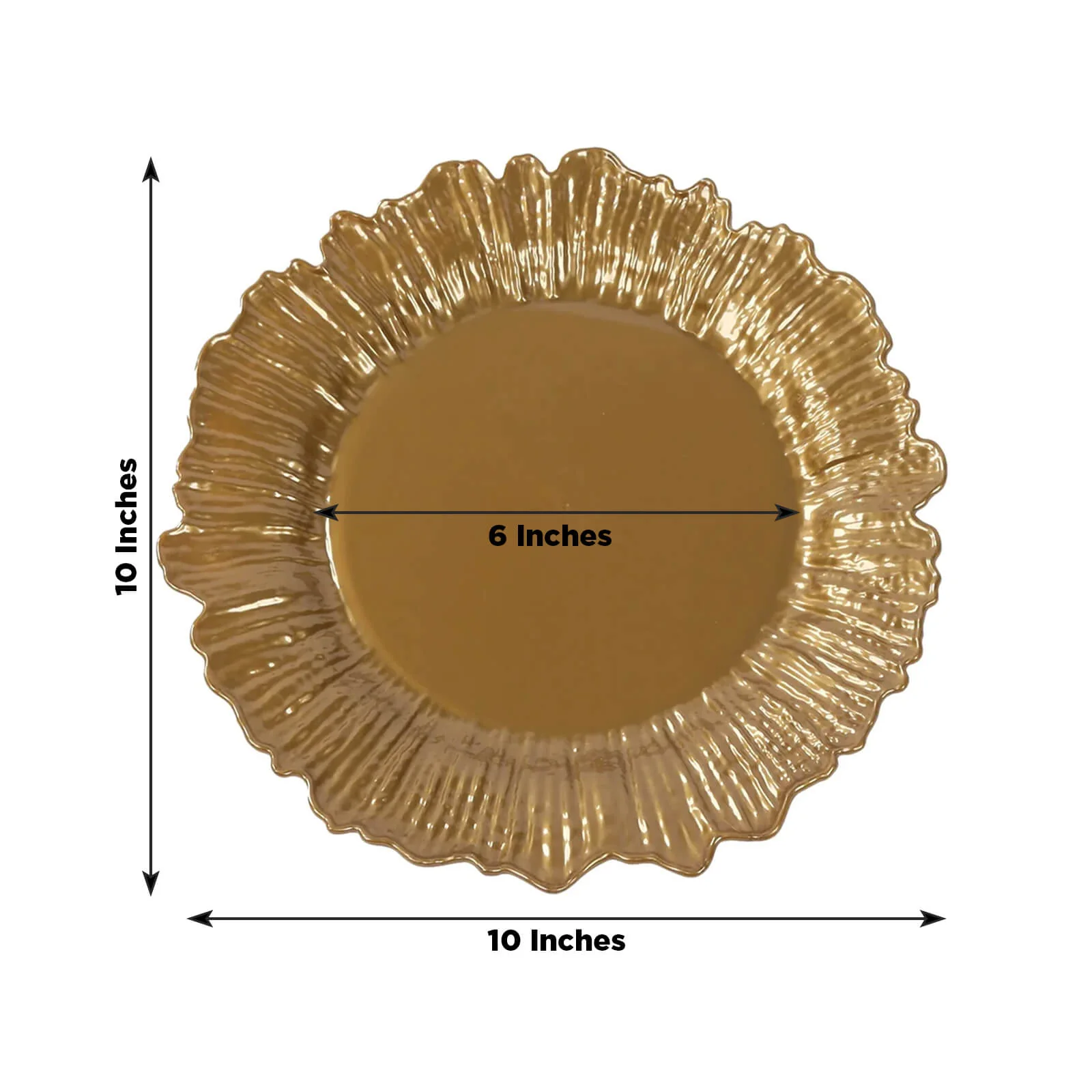 20-Pack Gold Reef Design Plastic Plates – 10" Dinner Party Plates – Elegant Disposable Tableware - Image 5