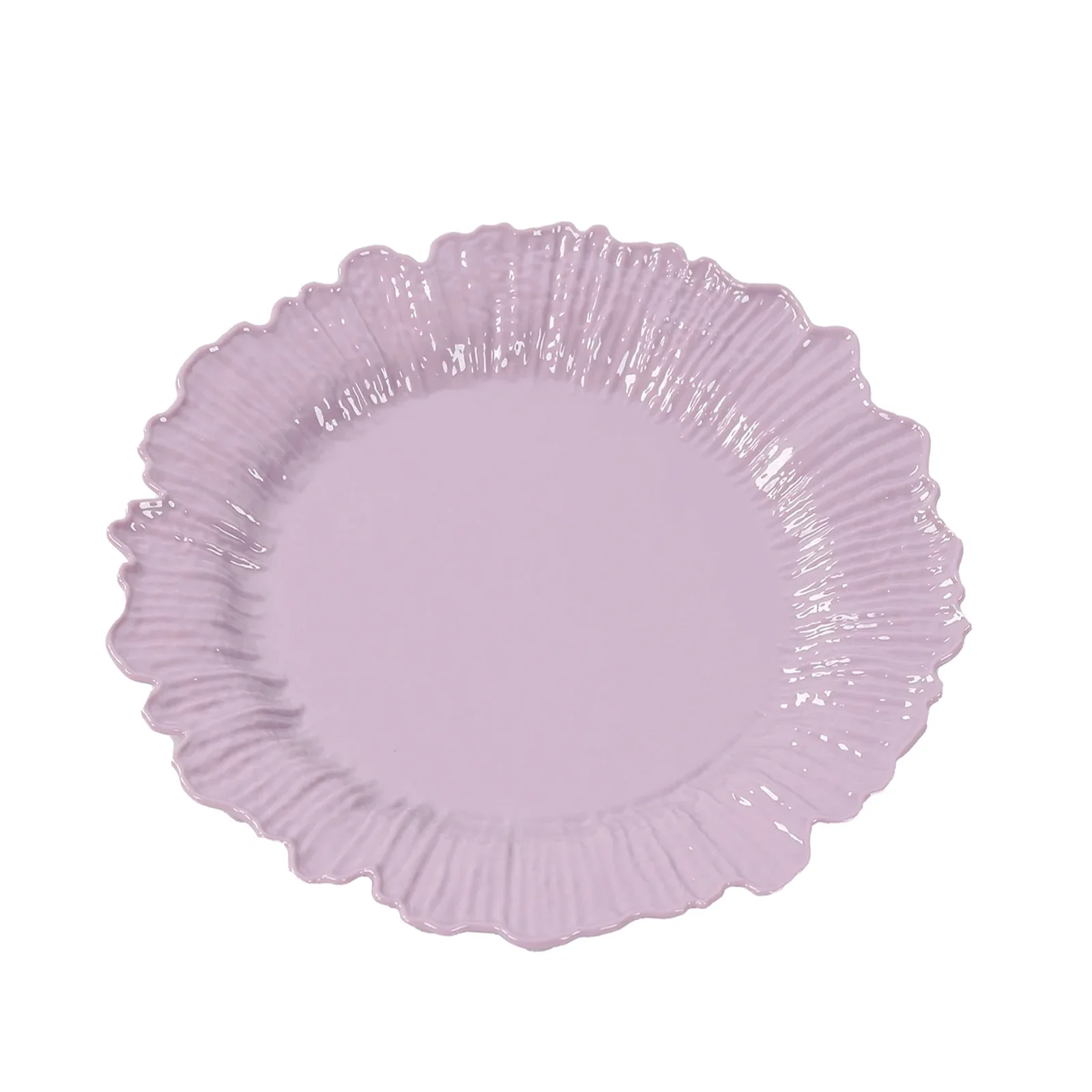 20-Pack Lavender Lilac Reef Design Plastic Plates – 7" Dessert & Appetizer Party Plates – Elegant Disposable Tableware - Image 5