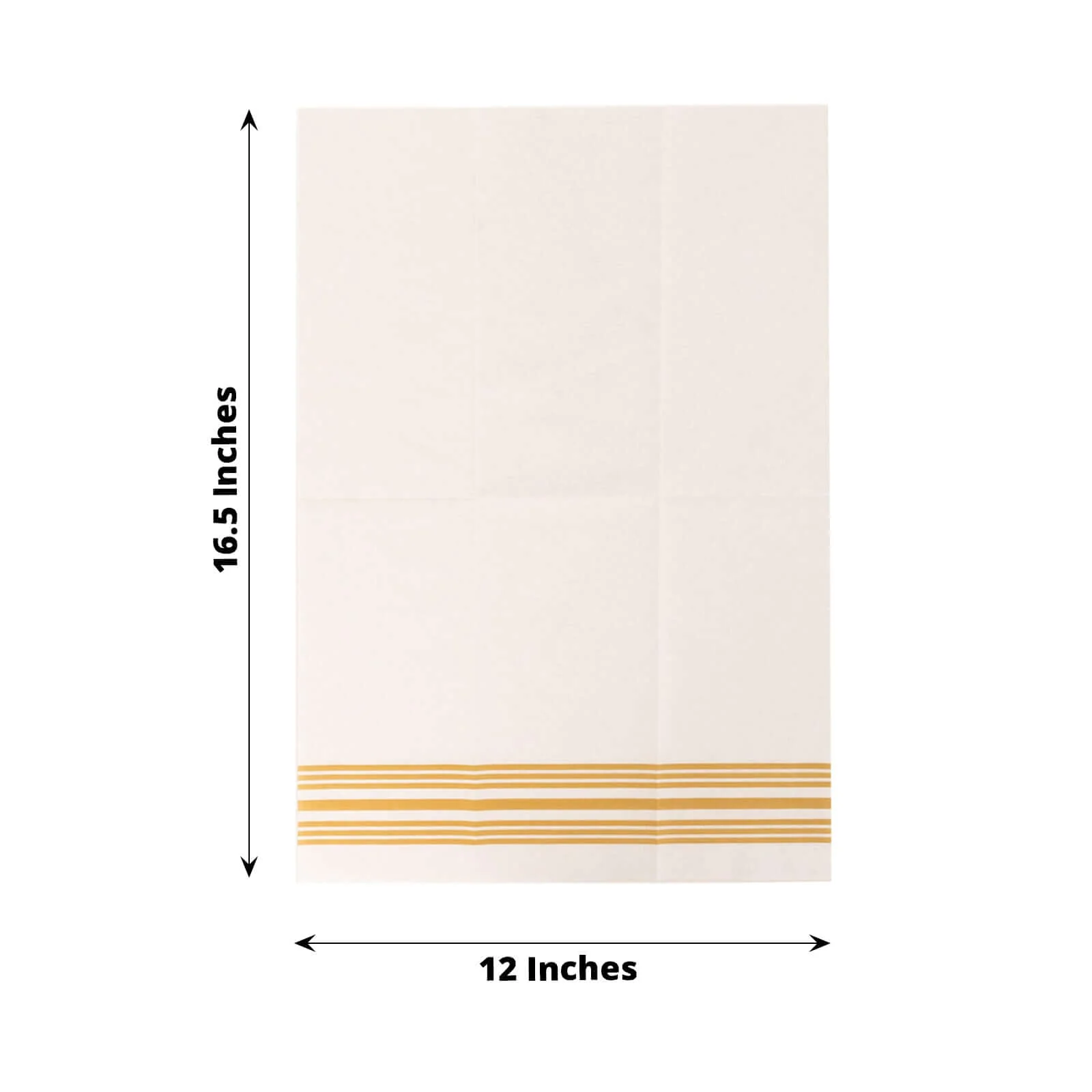 20 Pack Linen-Like Paper Napkins 8"x4" White With Gold Lines - Soft Hygienic Airlaid Guest Towels for Formal & Casual Dining - Image 3