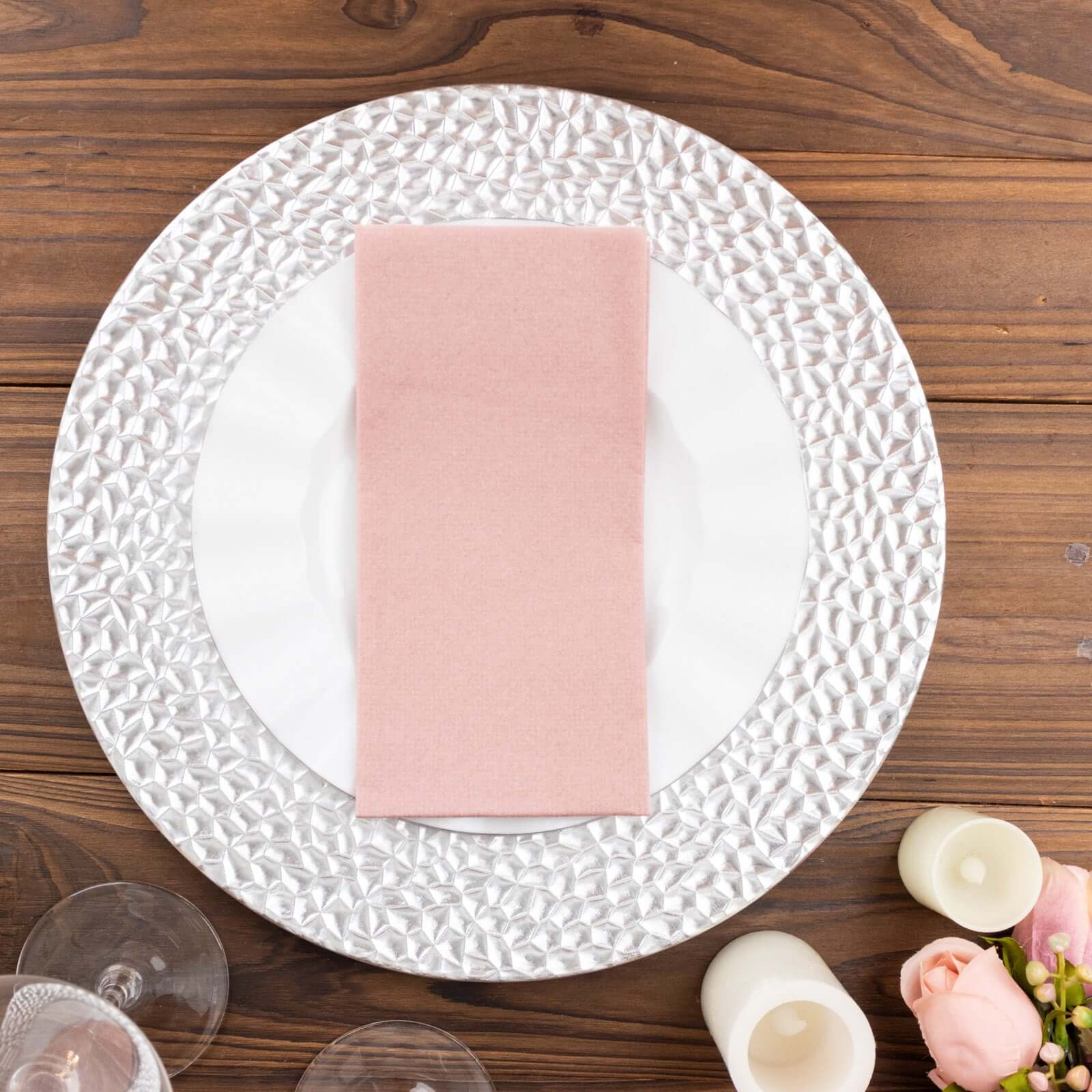 20 Pack Linen-Like Paper Napkins 8.5"x4" Dusty Rose - Soft & Hygienic Airlaid Towels - Image 8