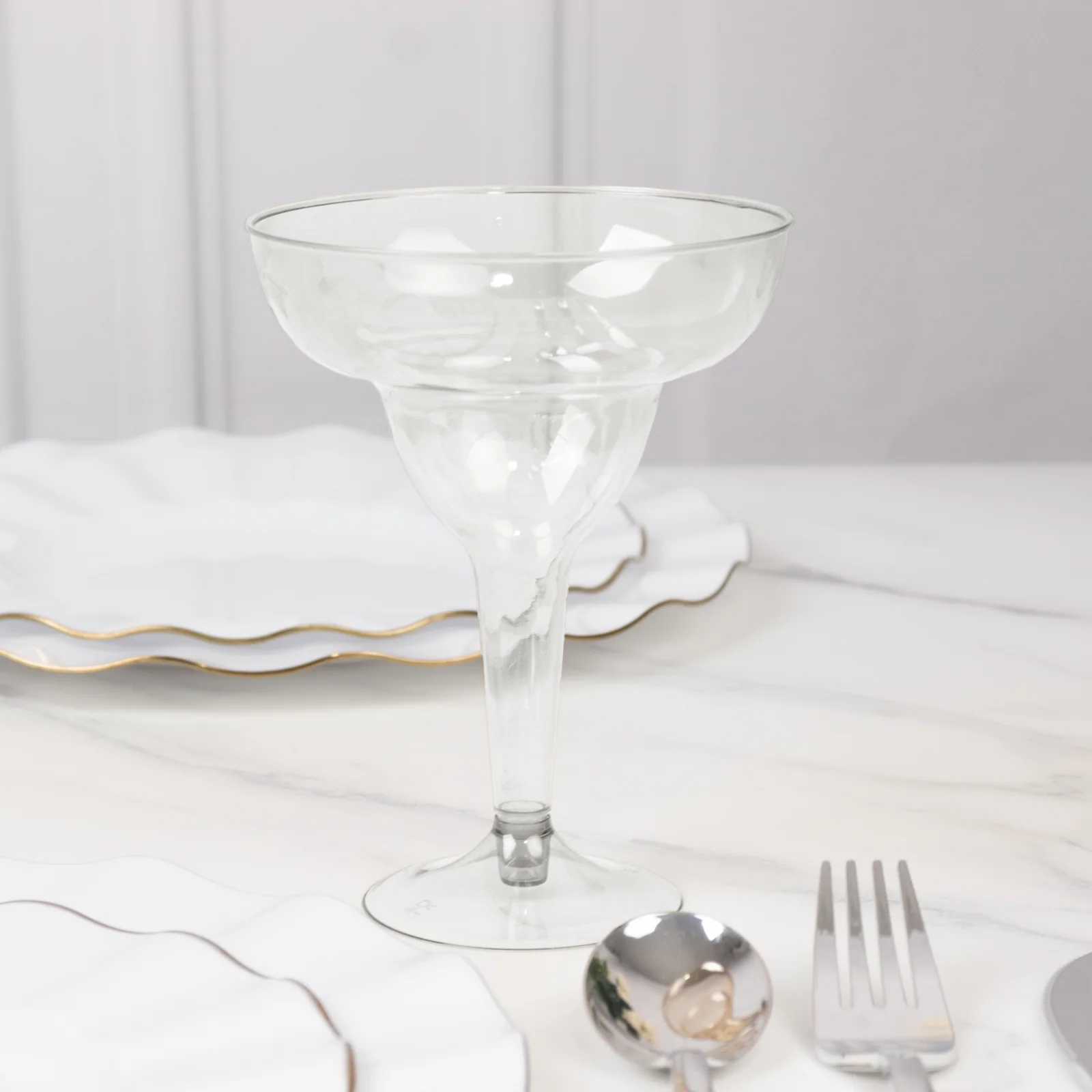 20-Pack Plastic Margarita Glasses 10oz Clear - Disposable Cocktail Cups for Frozen Drinks - Image 2