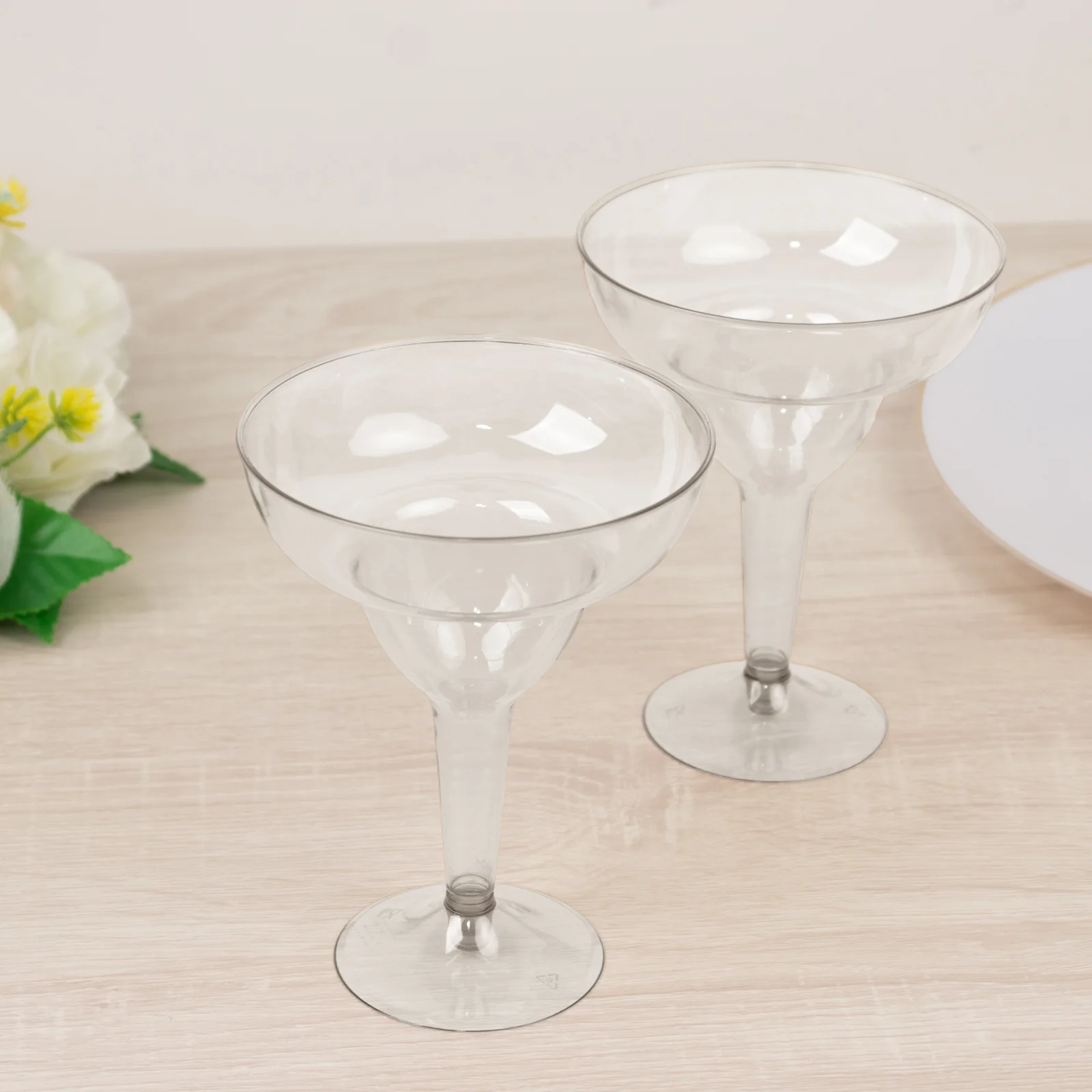20-Pack Plastic Margarita Glasses 10oz Clear - Disposable Cocktail Cups for Frozen Drinks - Image 8
