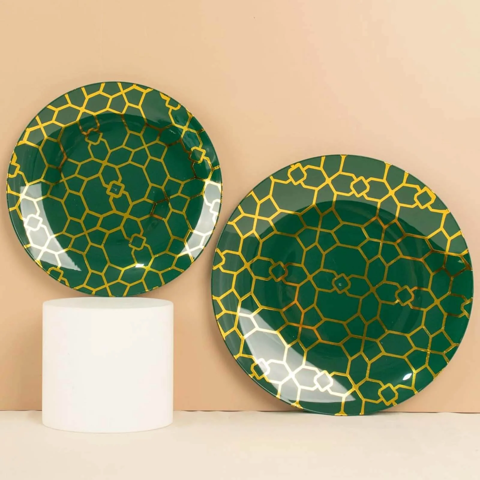20-Pack Set Plastic Round Dinner and Salad Plates 9", 7" - Image 6