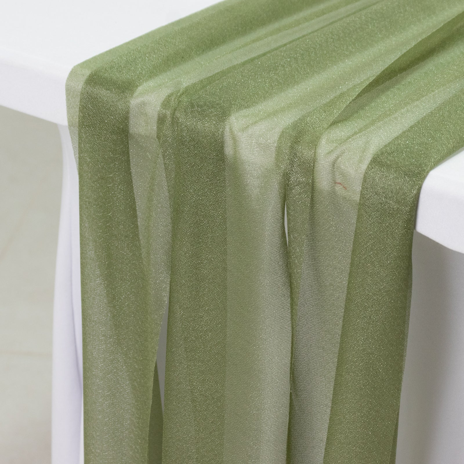 20-Pack Sheer Table Runners Dusty Sage Green, 9ft Long Sheer Drapes Table Decor, Wrinkle-Free - Image 4