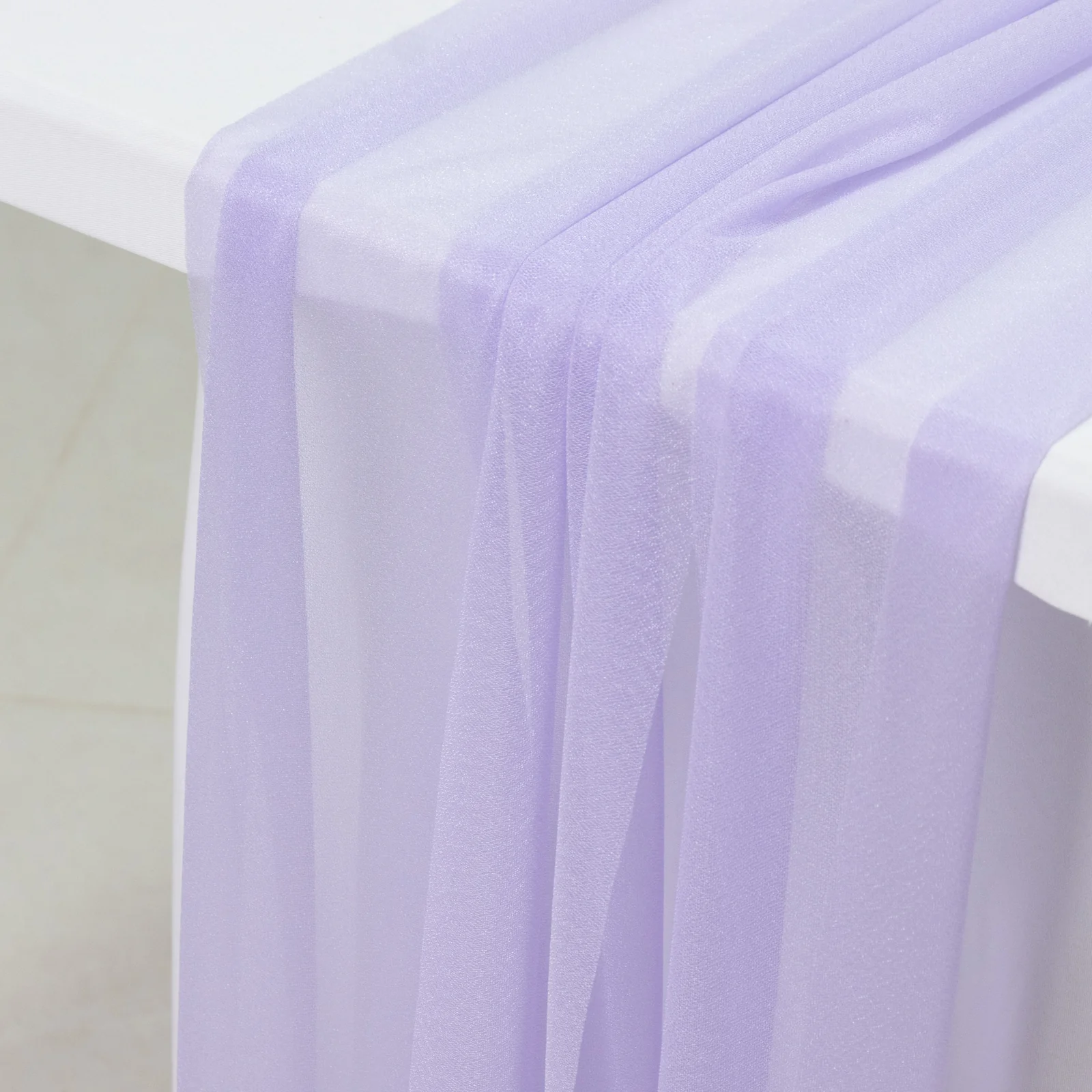 20-Pack Sheer Table Runners Lavender Lilac, 9ft Long Sheer Drapes Table Decor, Wrinkle-Free - Image 4