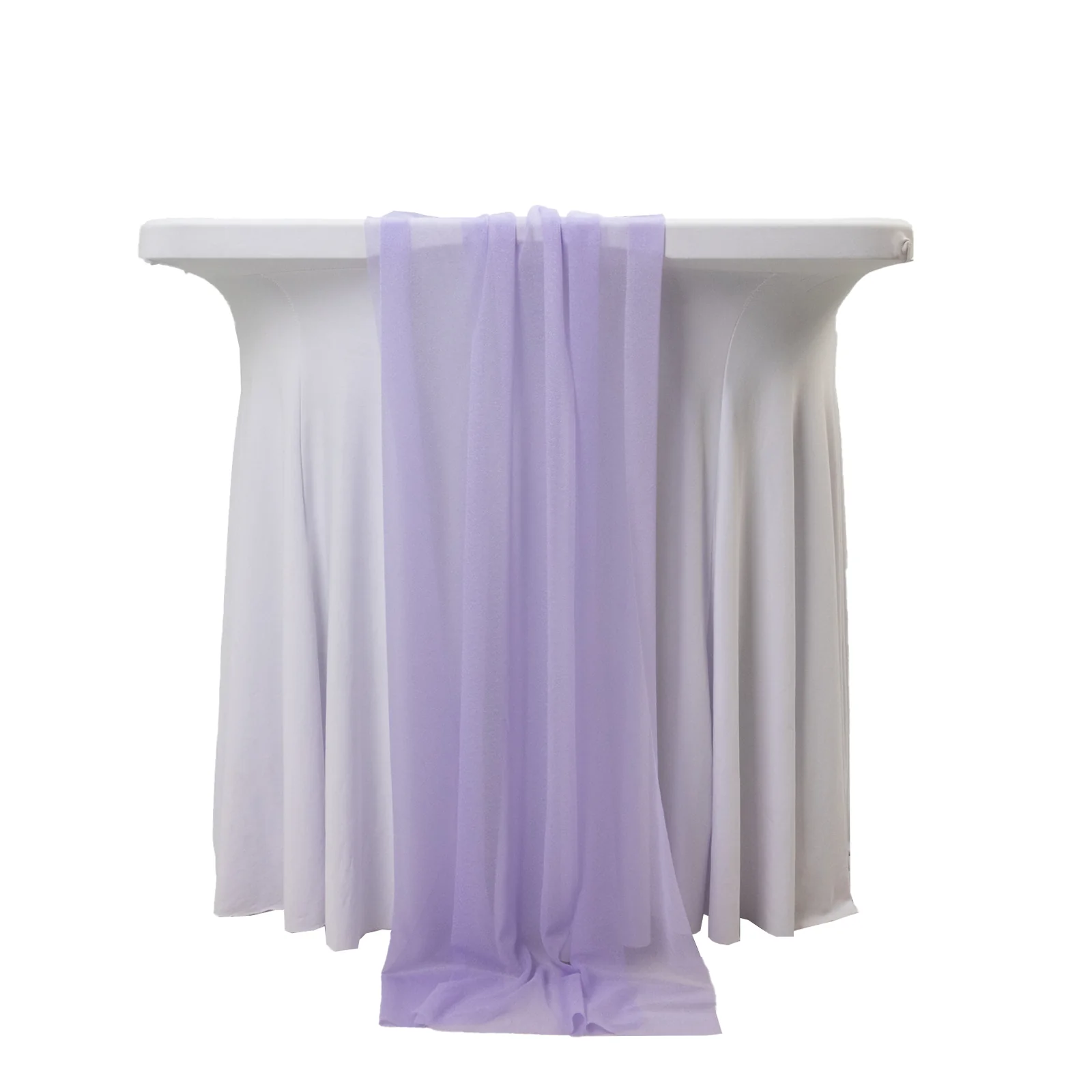 20-Pack Sheer Table Runners Lavender Lilac, 9ft Long Sheer Drapes Table Decor, Wrinkle-Free - Image 6