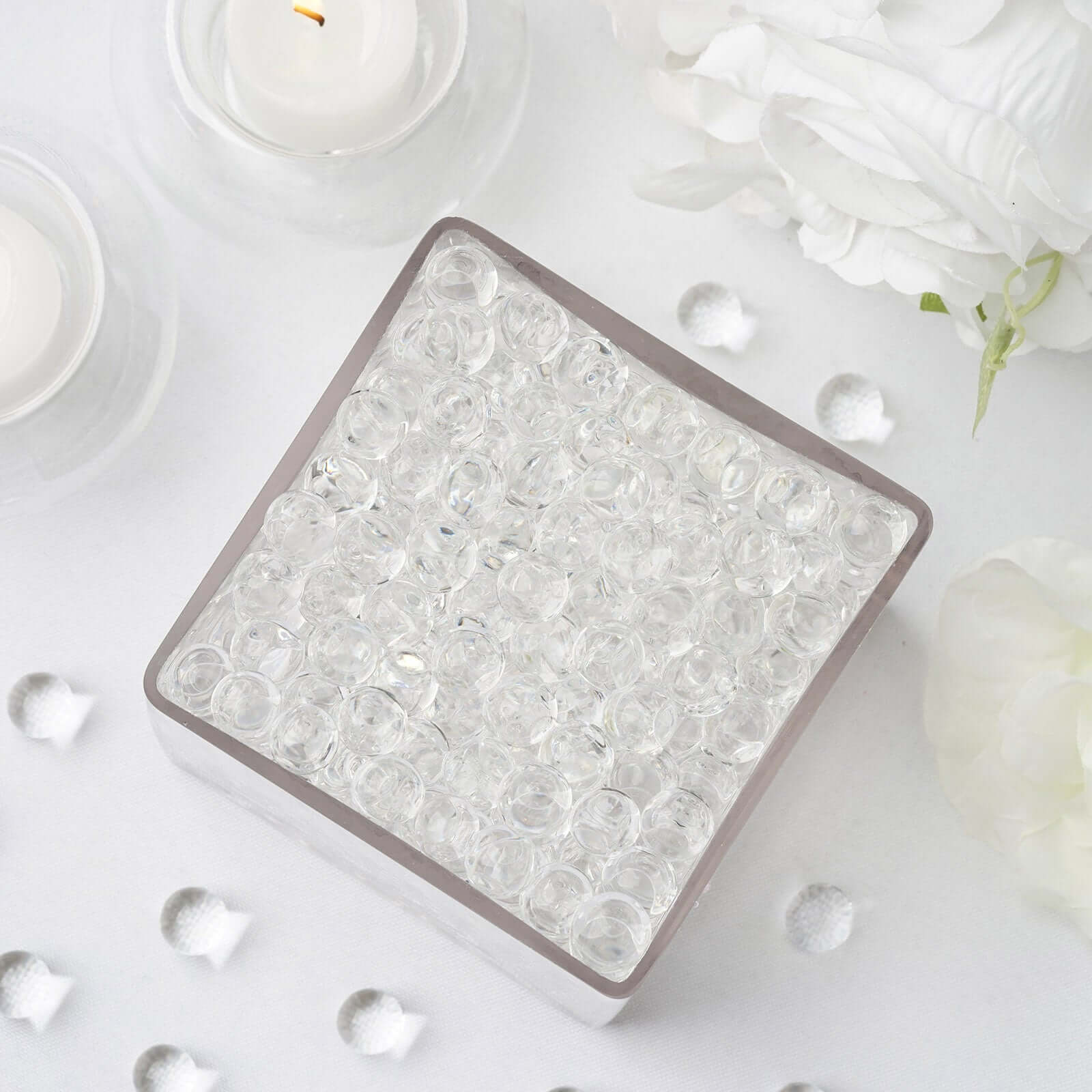200-250 Pcs Water Gel Beads Vase Filler Clear - Small Nontoxic Jelly Balls