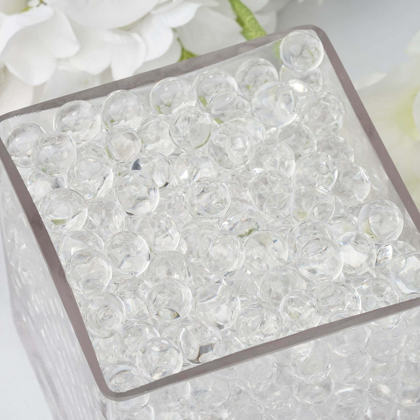 200-250 Pcs Water Gel Beads Vase Filler Clear - Small Nontoxic Jelly Balls - Image 2